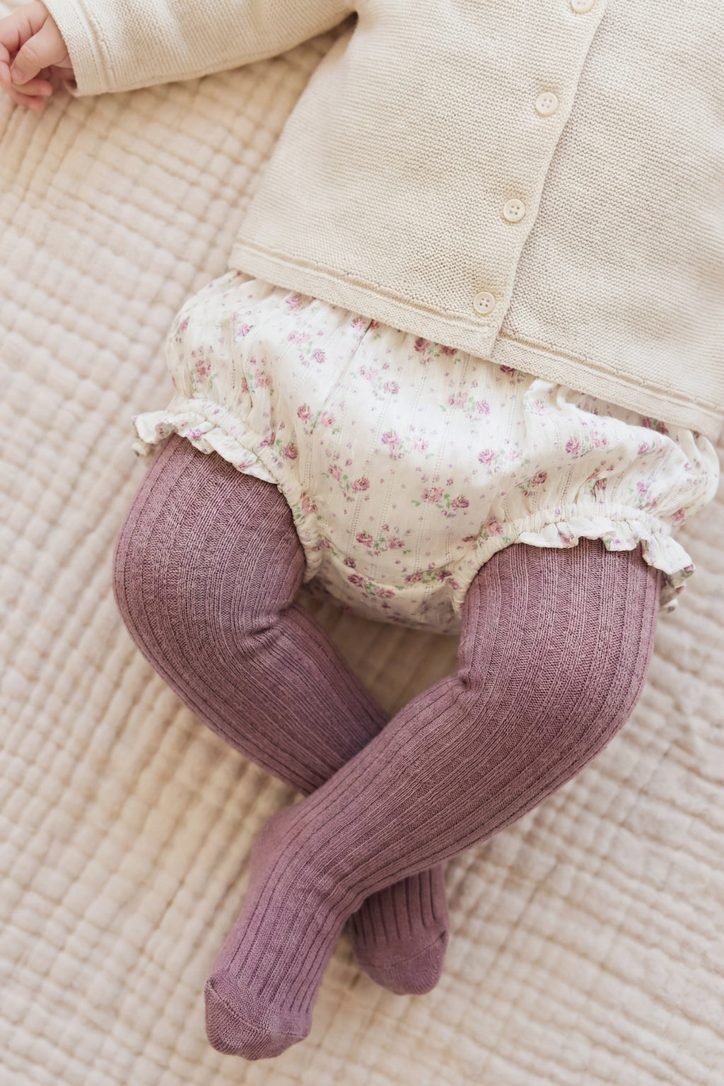 Organic Cotton Frill Bloomer - Lilac
