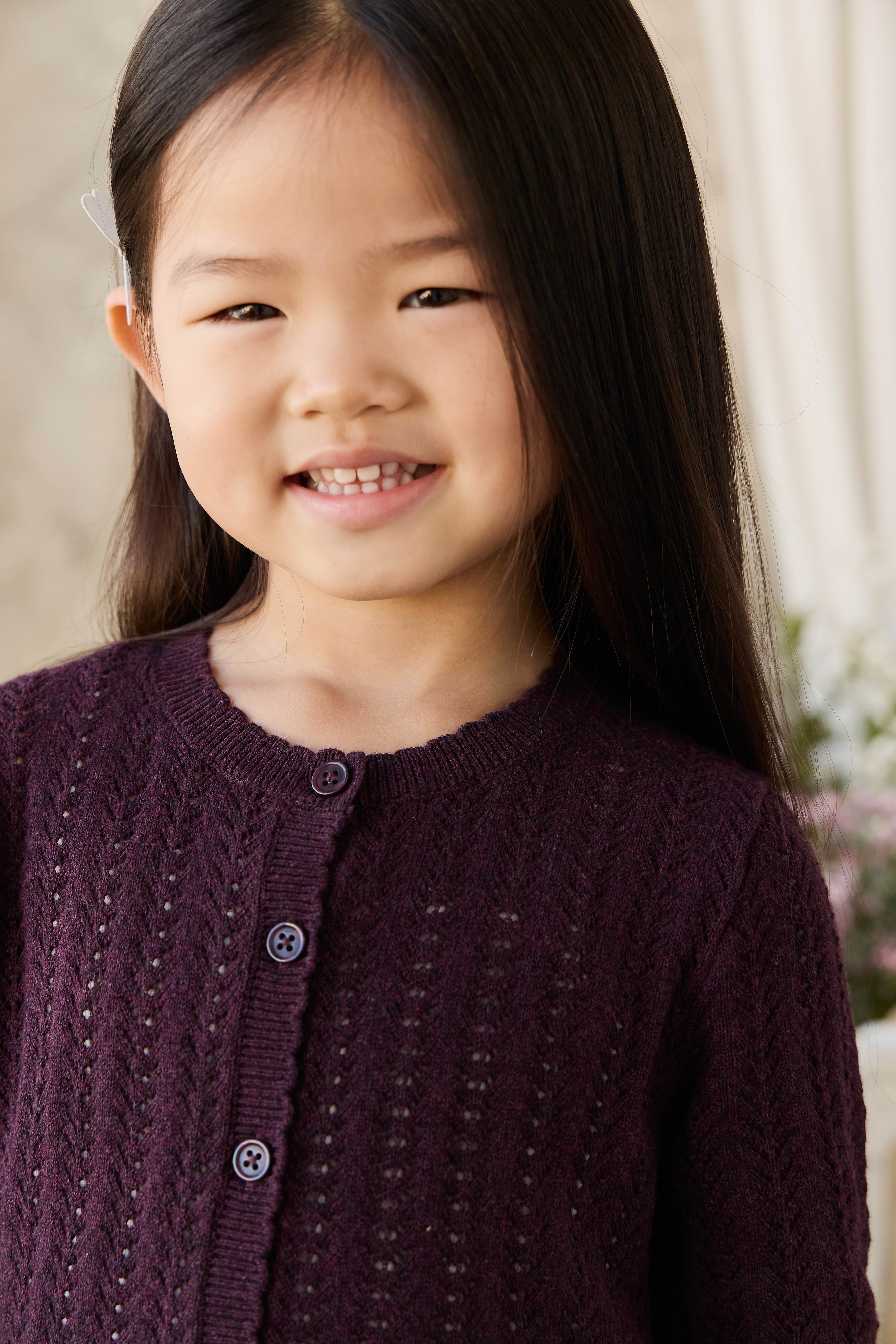 Knitted Cardigan - Blackcurrant