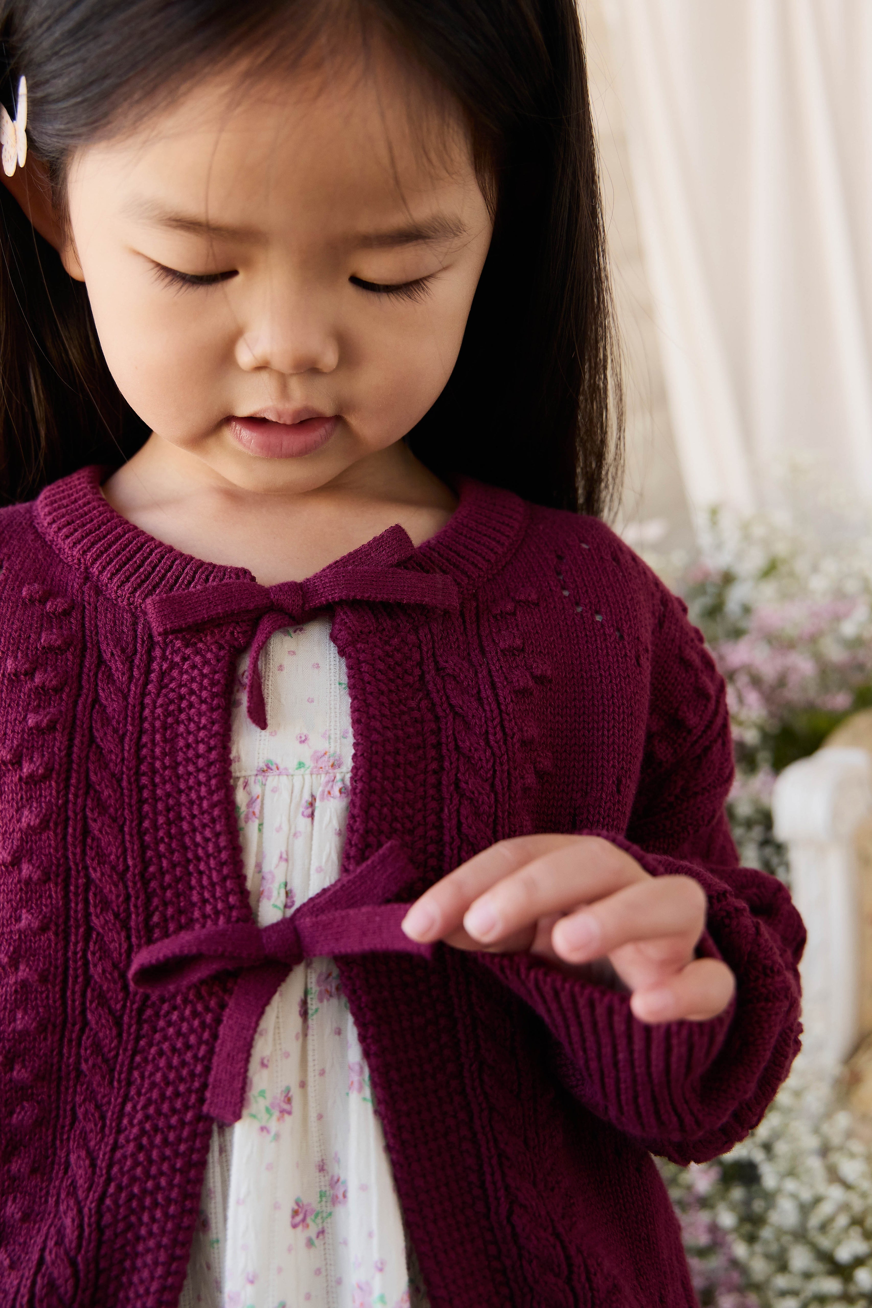 Knitted Cardigan - Mulberry Wood