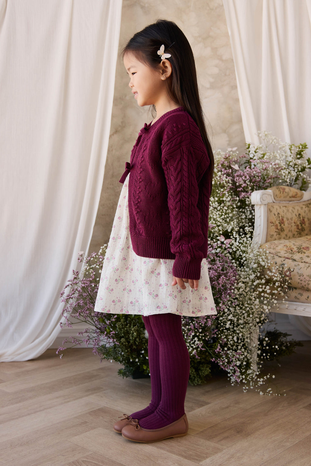 Knitted Cardigan - Mulberry Wood