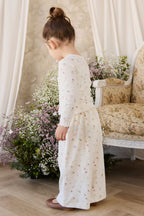 Pantalon Large Enfant en Coton-Élasthanne Biologique Pointelle  Relaxed à Taille Élastiquée, pour Filles de 6 Mois à 10 Ans