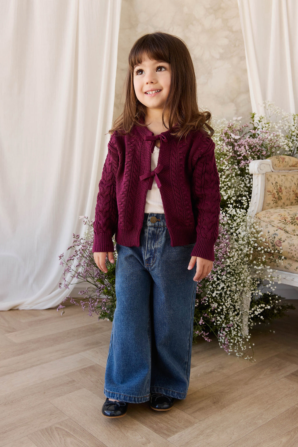 Knitted Cardigan - Mulberry Wood
