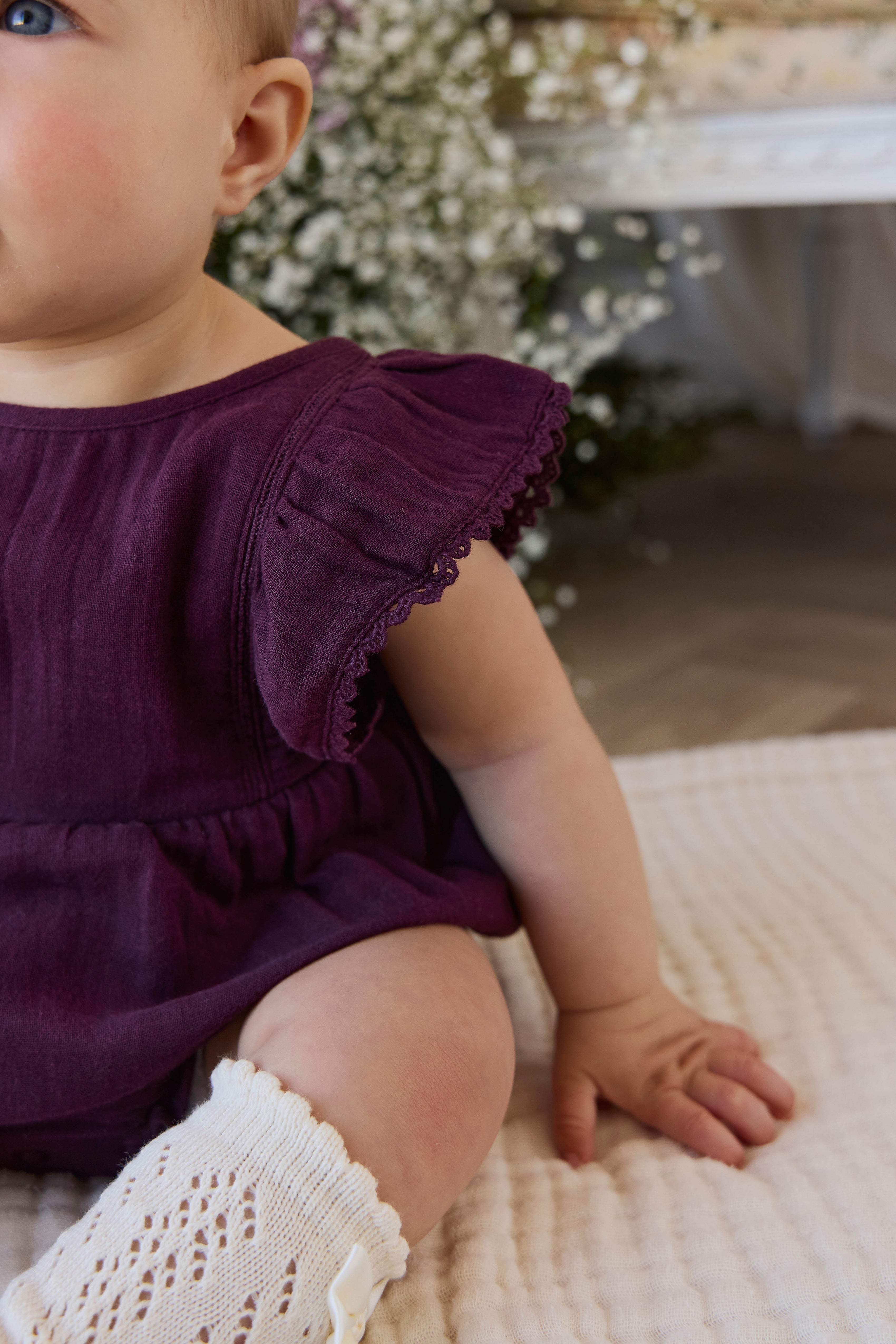 Organic Cotton Muslin Playsuit - Fig