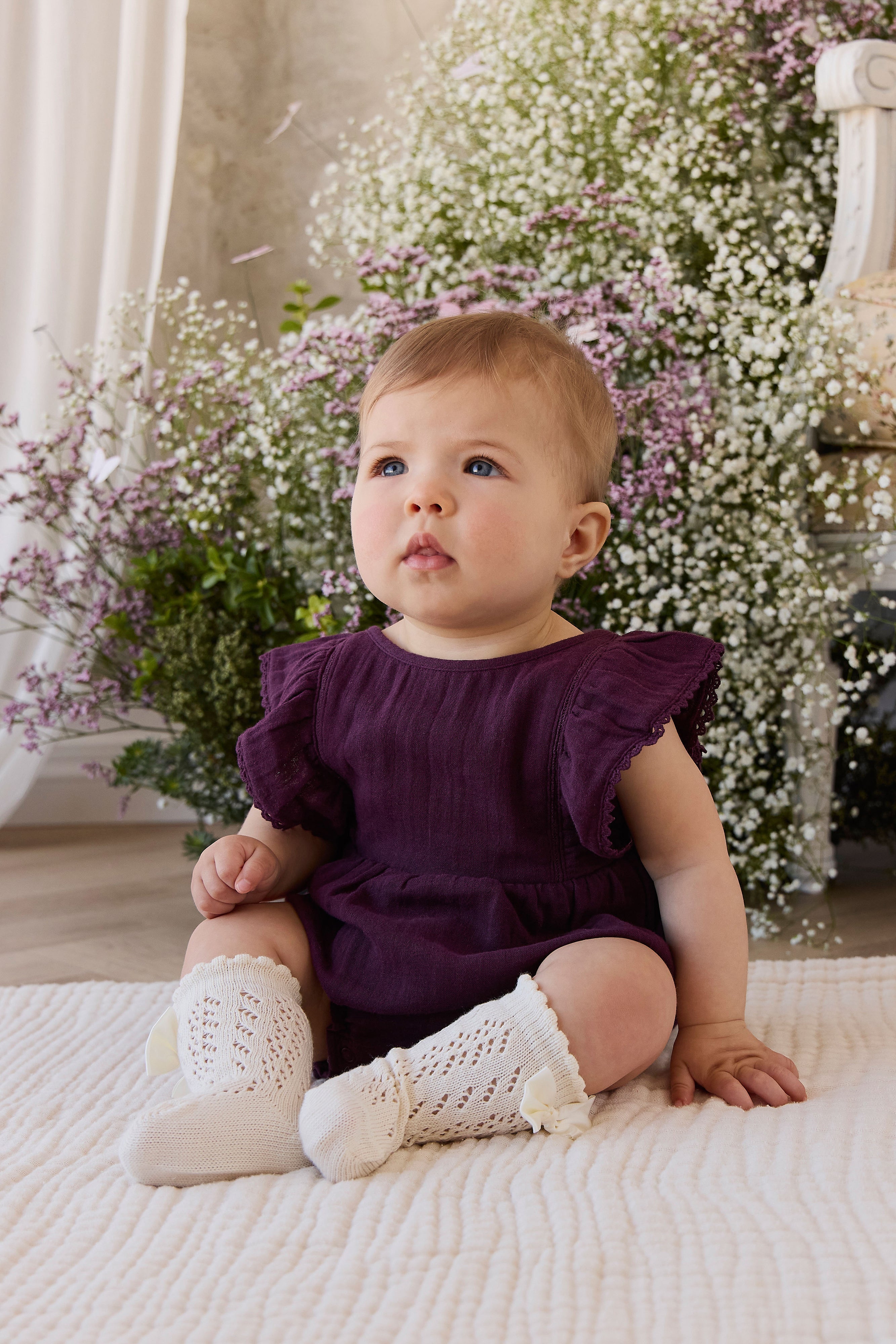 Organic Cotton Muslin Playsuit - Fig