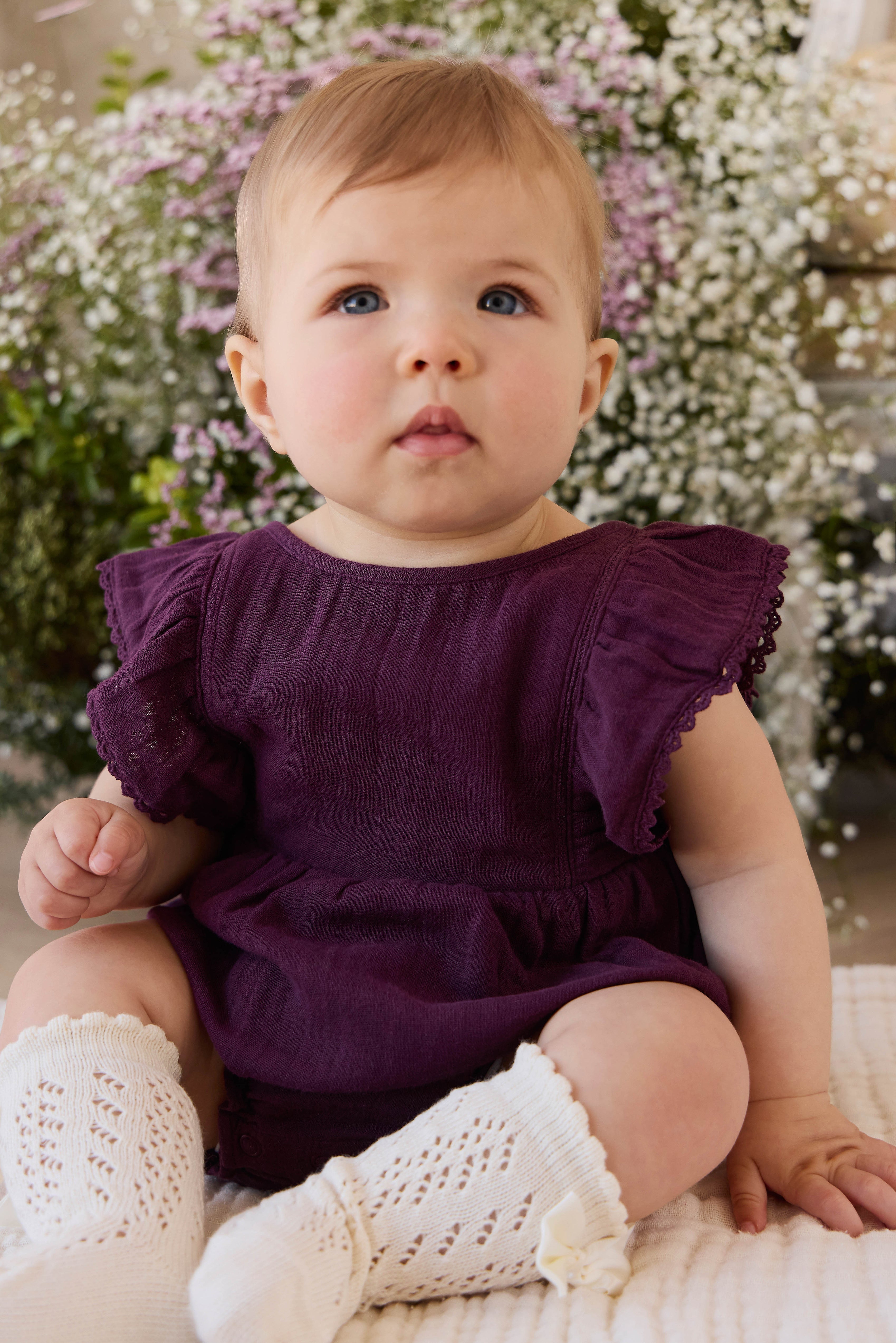 Organic Cotton Muslin Playsuit - Fig