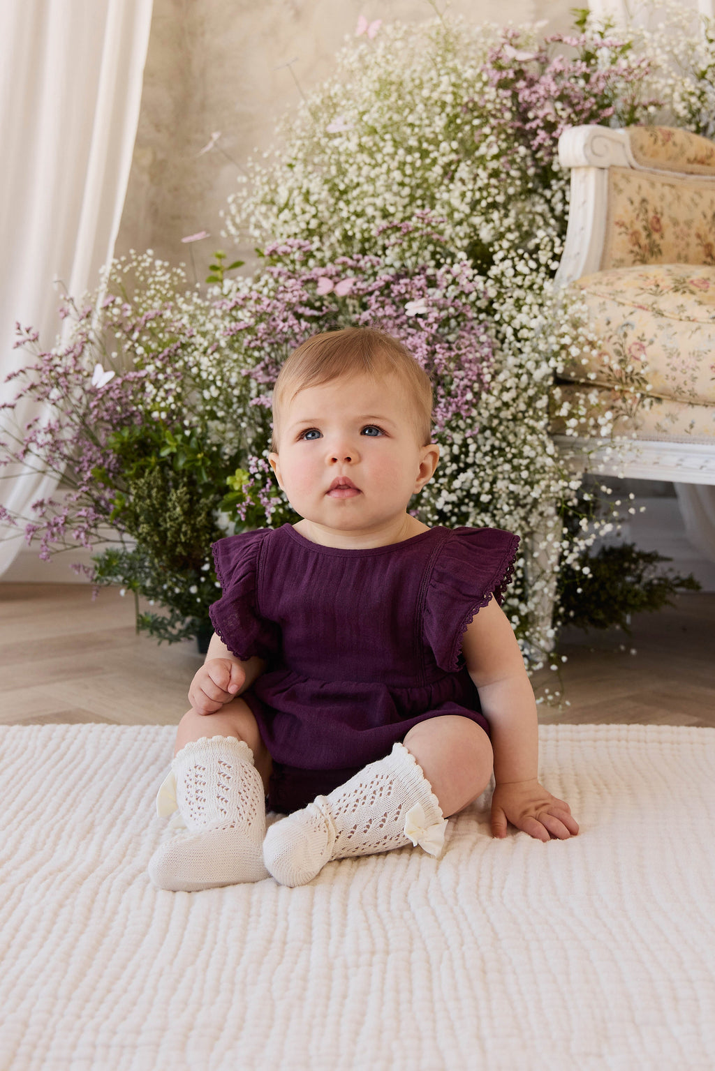 Organic Cotton Muslin Playsuit - Fig