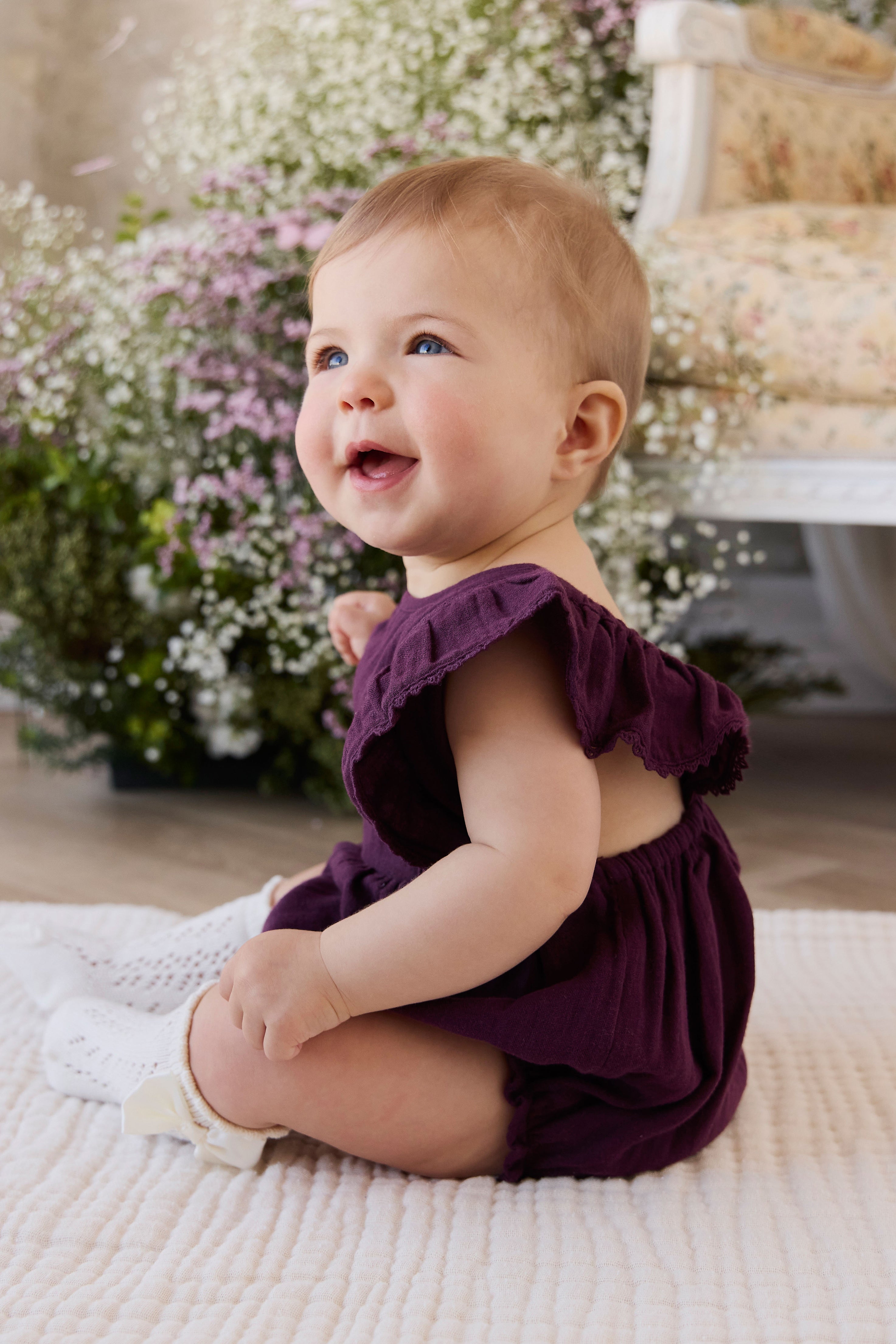 Organic Cotton Muslin Playsuit - Fig