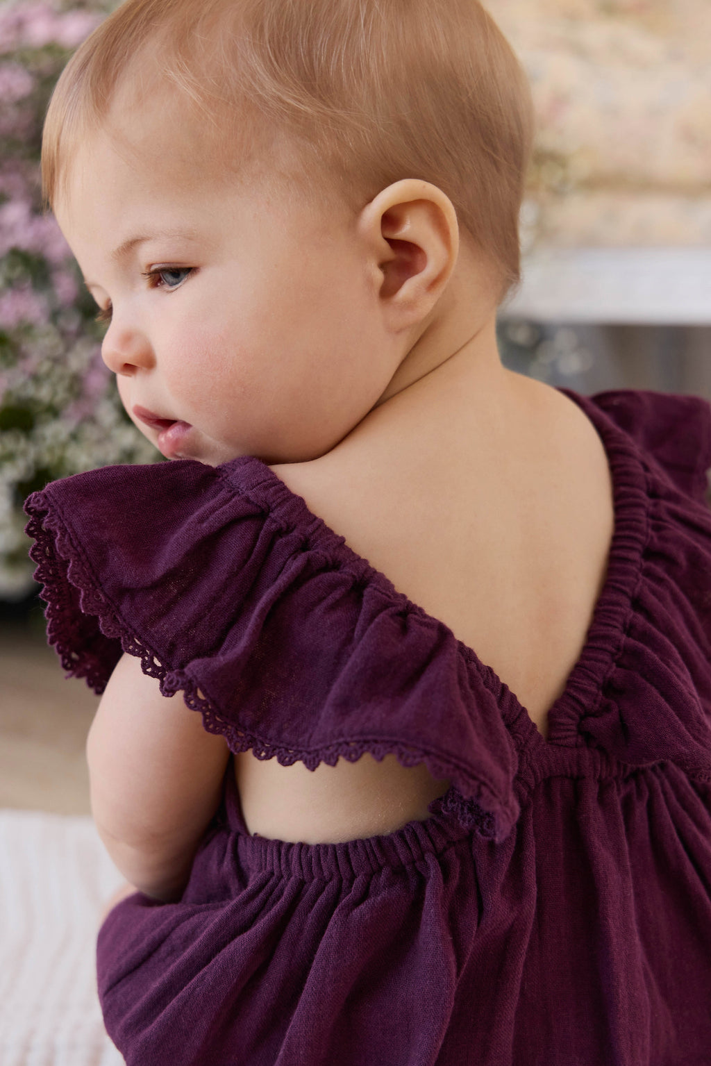Organic Cotton Muslin Playsuit - Fig