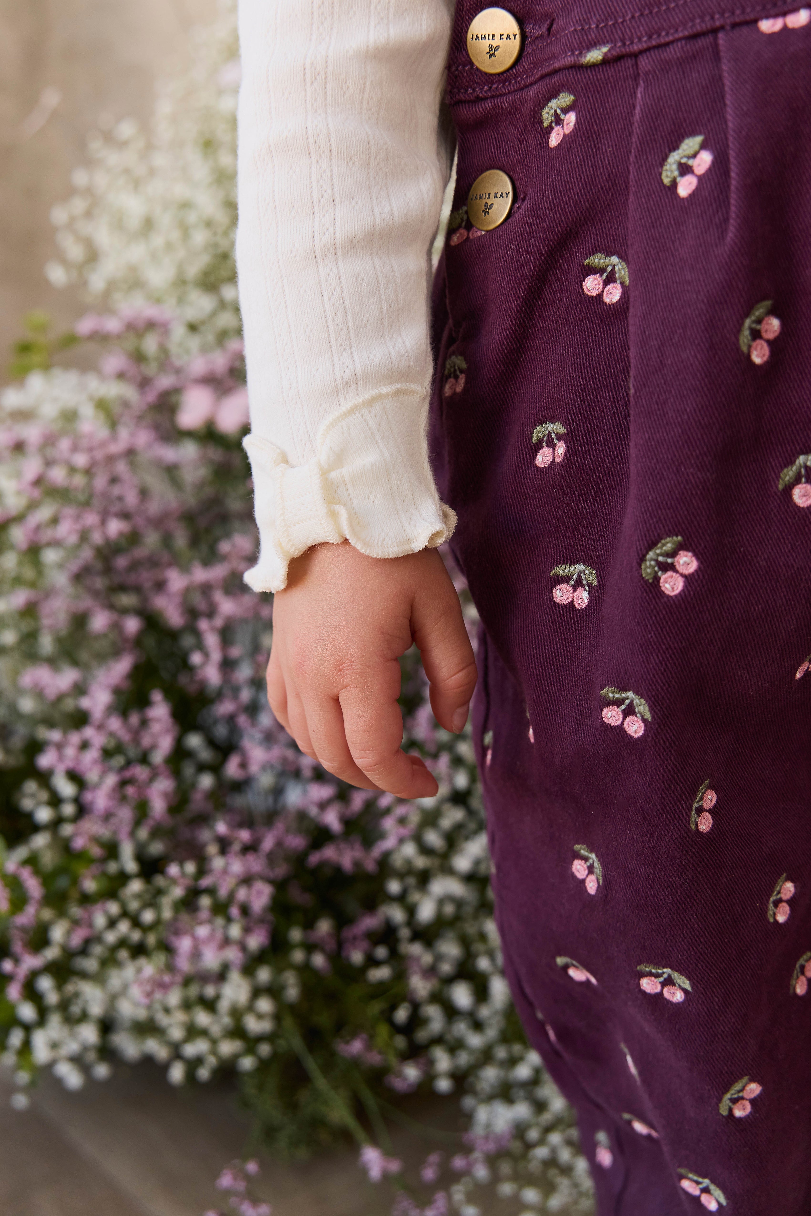 Organic Cotton Pointelle Top - Parchment