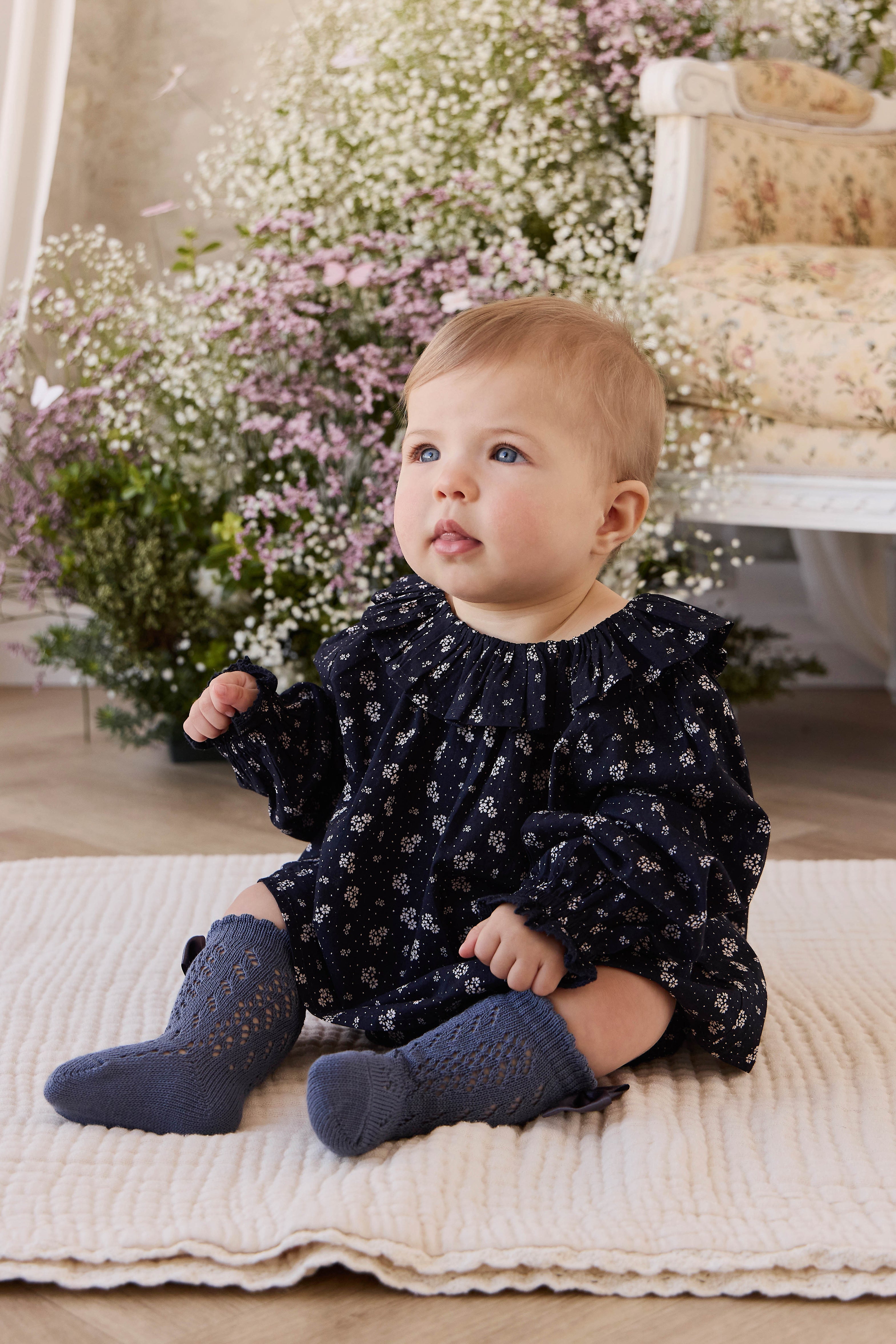 Organic Cotton Top - Maisie Navy