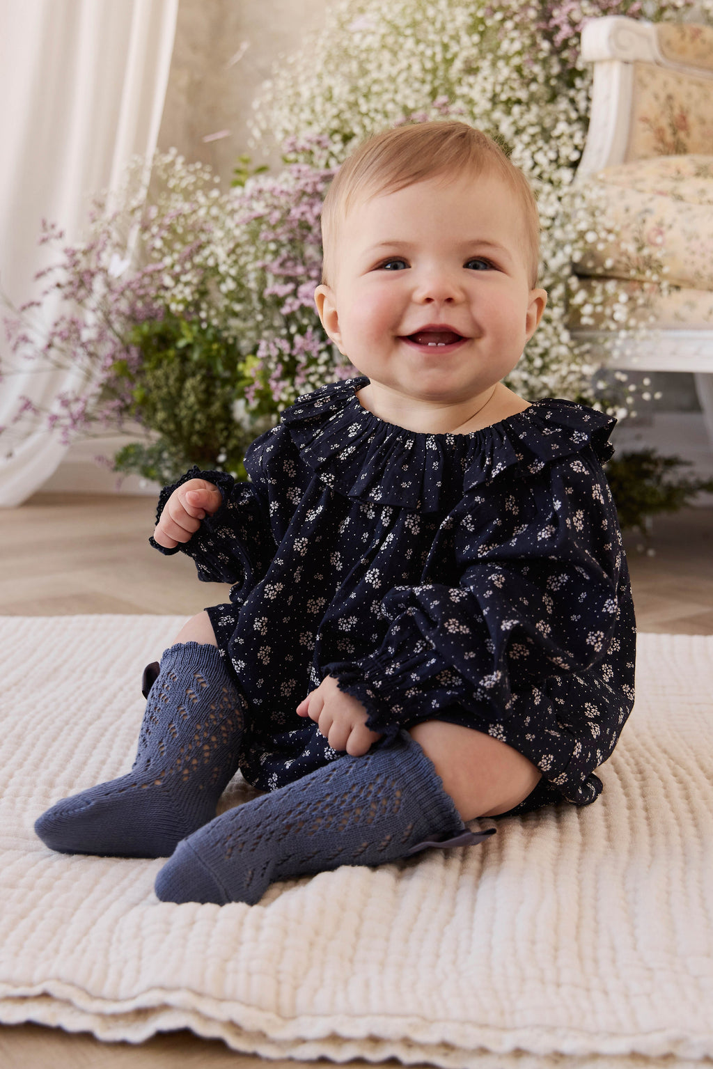 Organic Cotton Top - Maisie Navy