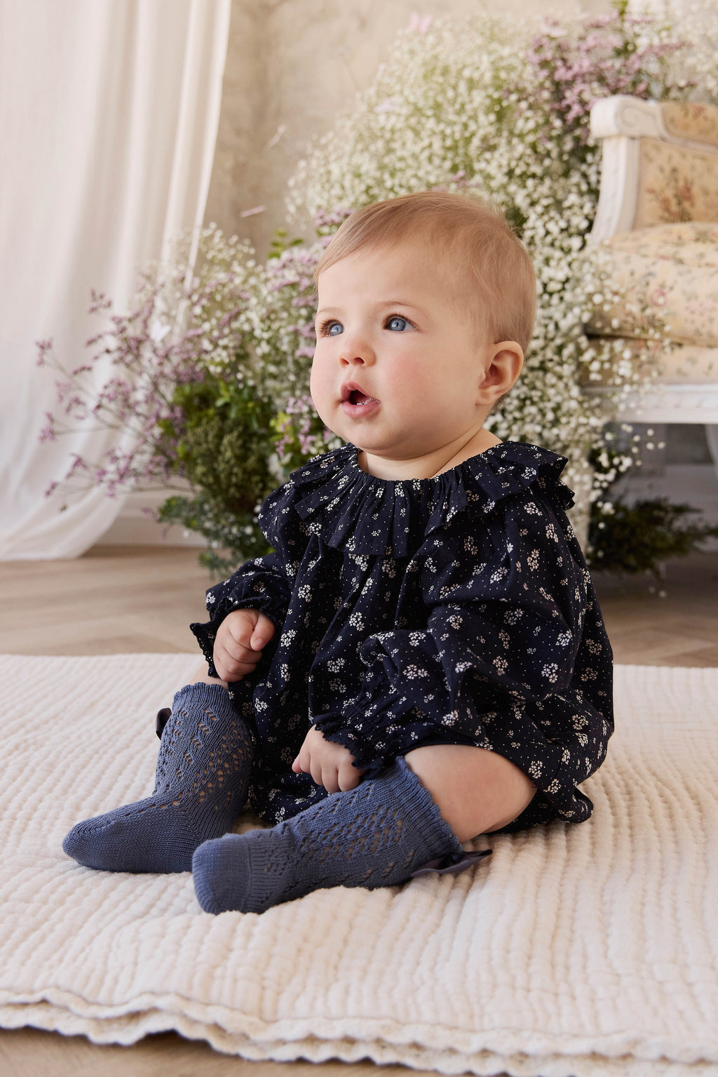 Organic Cotton Top - Maisie Navy
