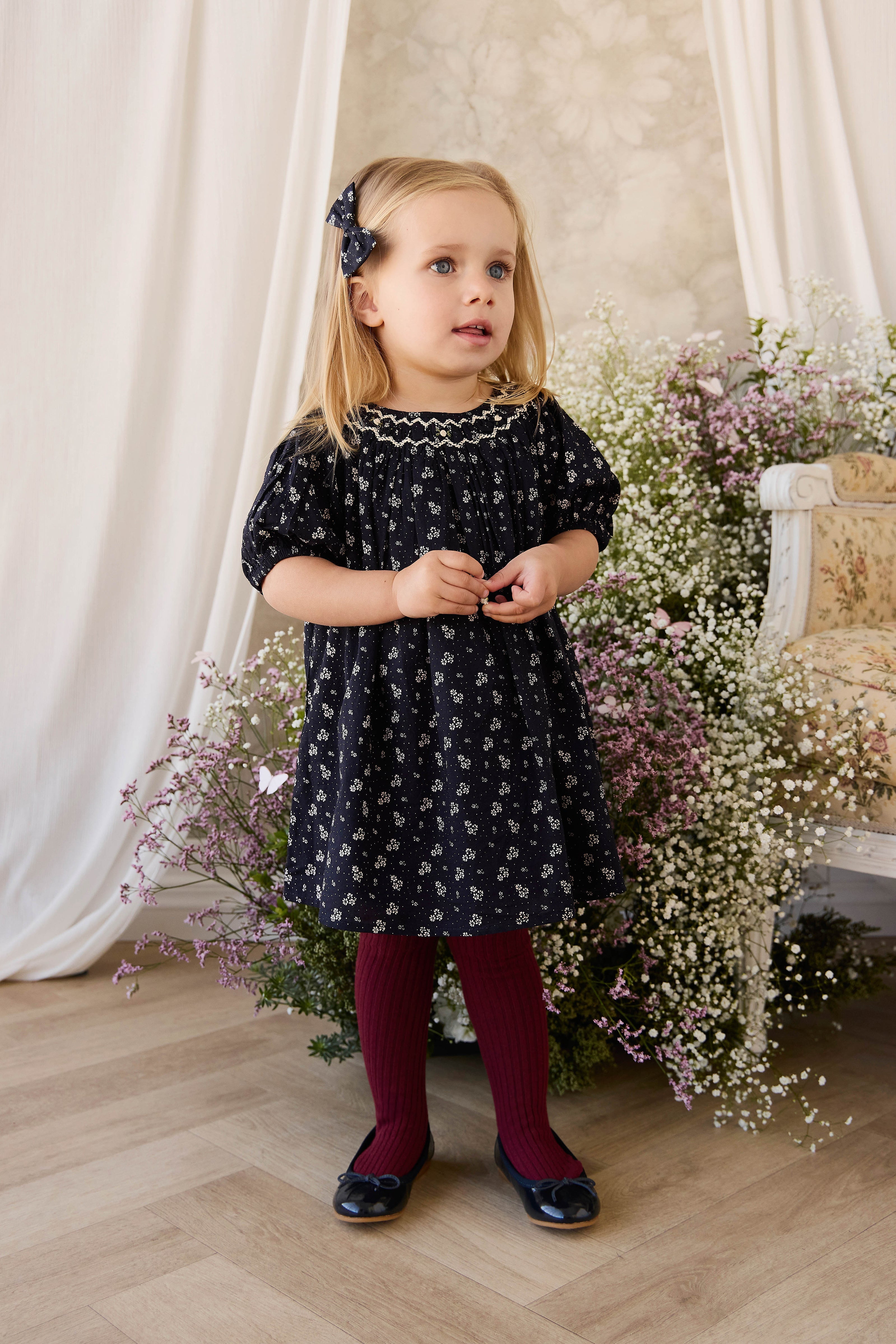 Organic Cotton Dress - Maisie Navy
