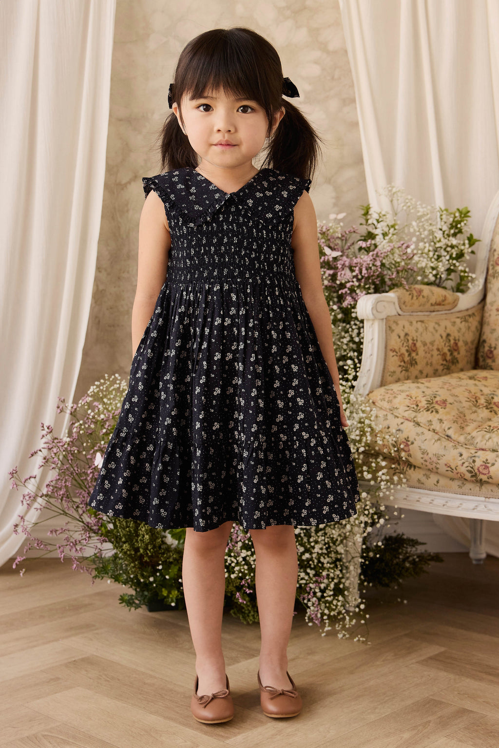 Organic Cotton Dress - Navy