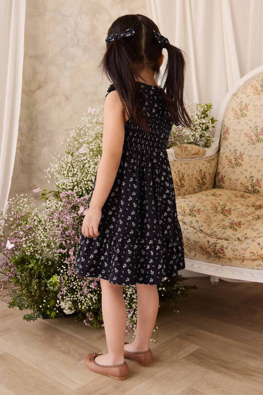 Organic Cotton Dress - Navy