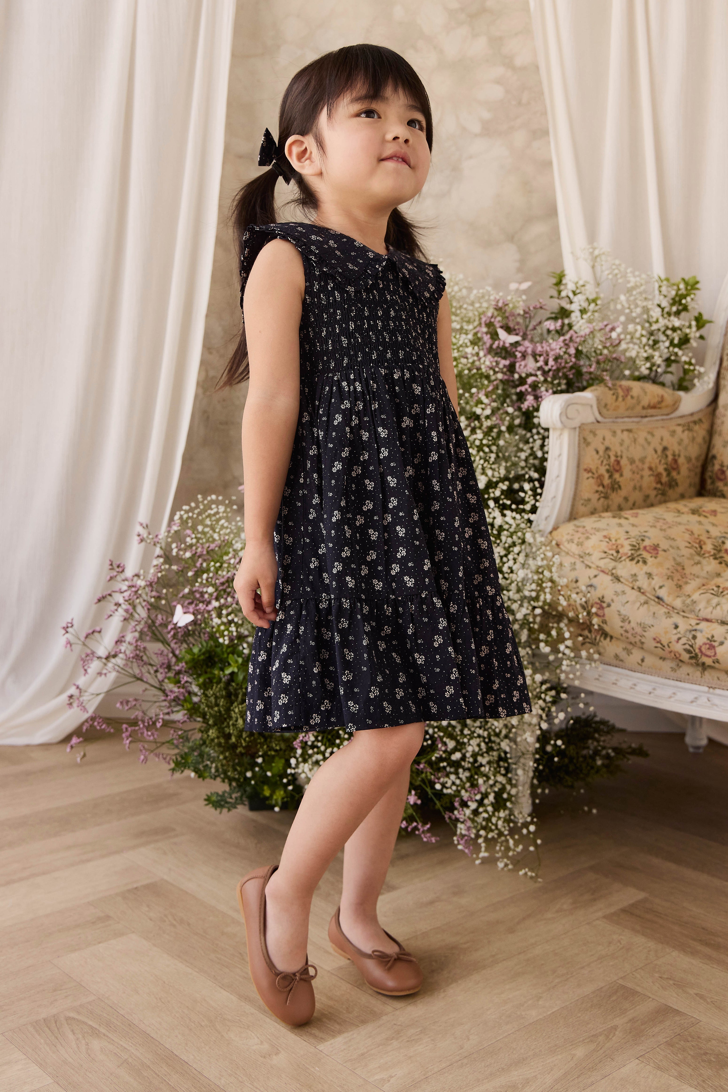 Organic Cotton Dress - Navy