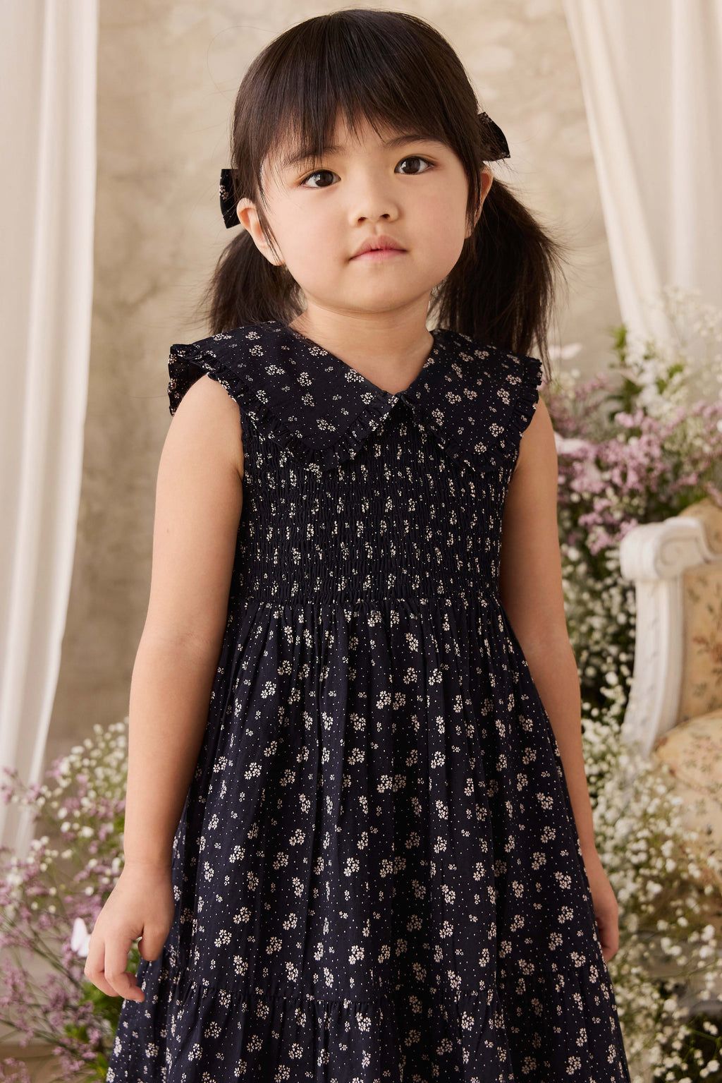 Organic Cotton Dress - Navy