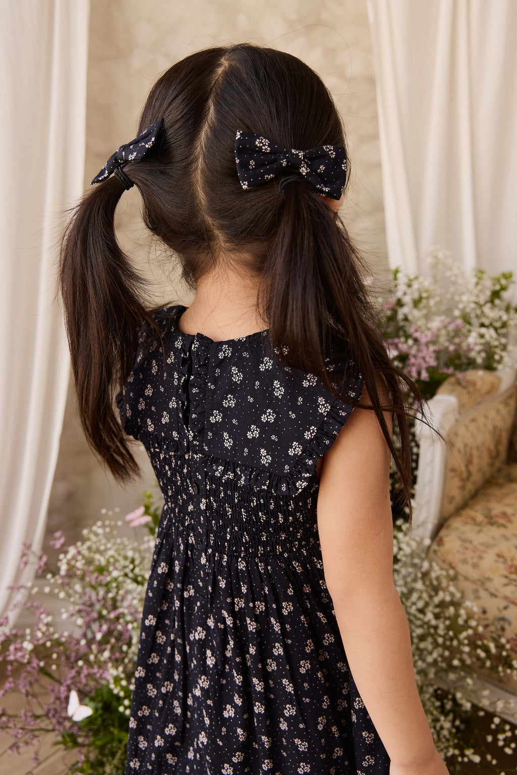 Organic Cotton Bow - Maisie Navy