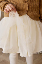Jupe superposée en tulle parchemin éthéré avec taille élastiquée et doublure en coton pour filles de 6 mois à 8 ans