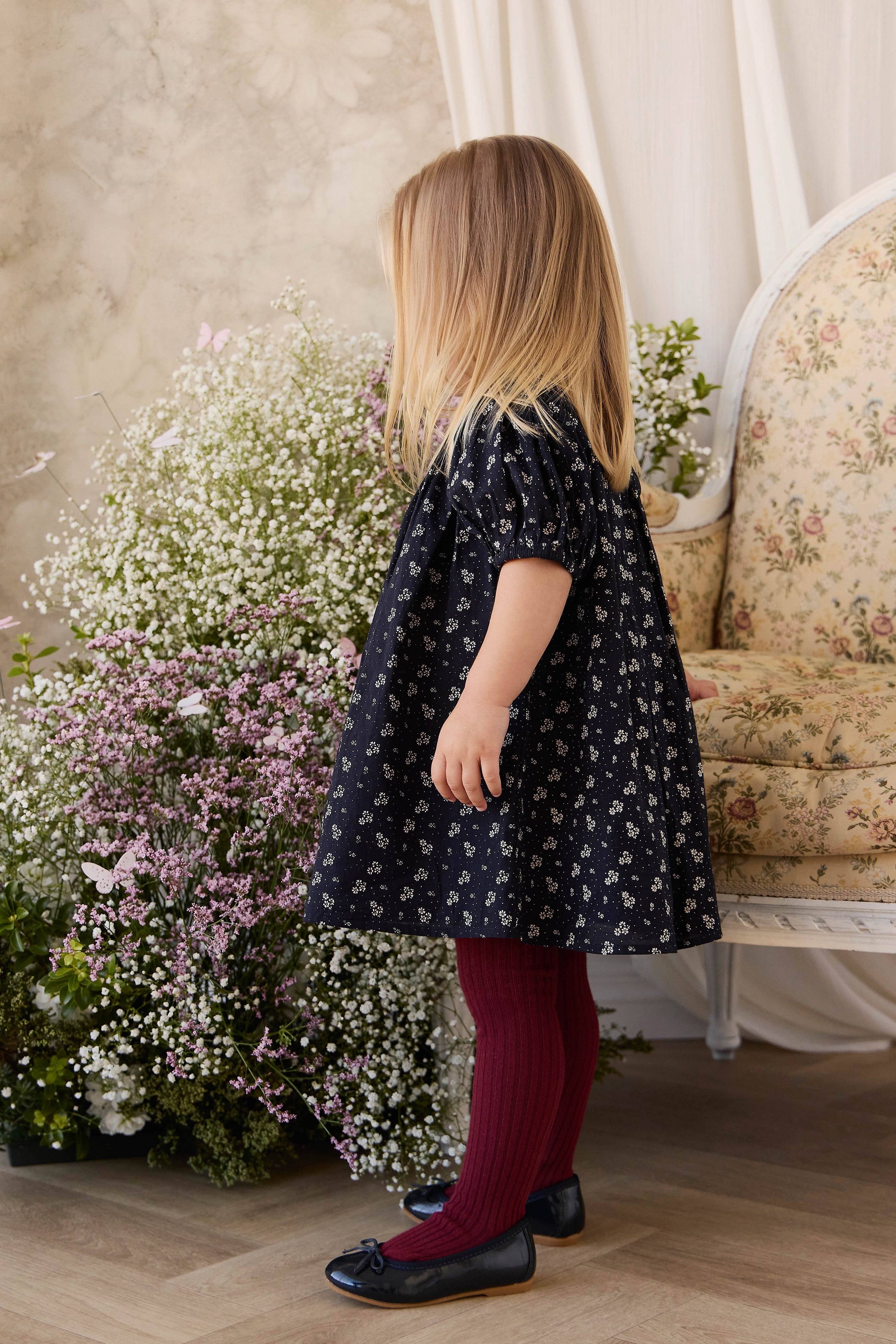 Organic Cotton Dress - Maisie Navy