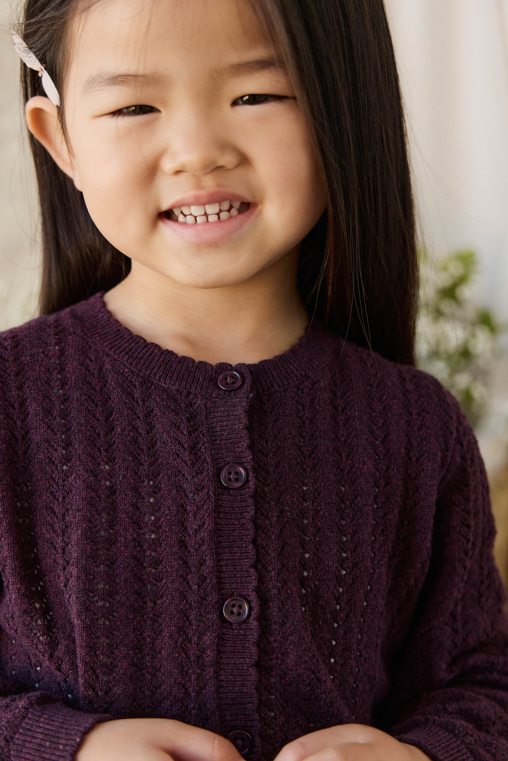 Knitted Cardigan - Blackcurrant