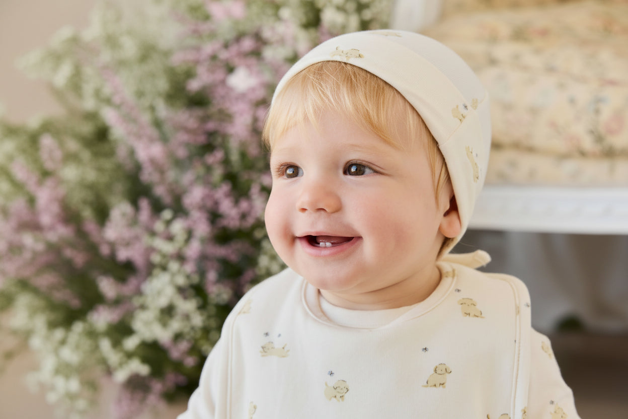 Organic Cotton Bib - Playful Honey