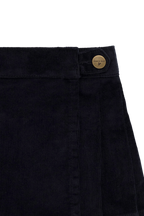 Mini-jupe structurée classique en coton bleu marine pour le quotidien des filles de 1 à 14 ans