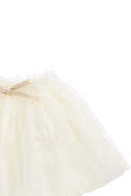 Jupe superposée en tulle parchemin éthéré avec taille élastiquée et doublure en coton pour filles de 6 mois à 8 ans