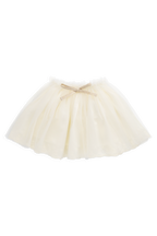 Jupe superposée en tulle parchemin éthéré avec taille élastiquée et doublure en coton pour filles de 6 mois à 8 ans