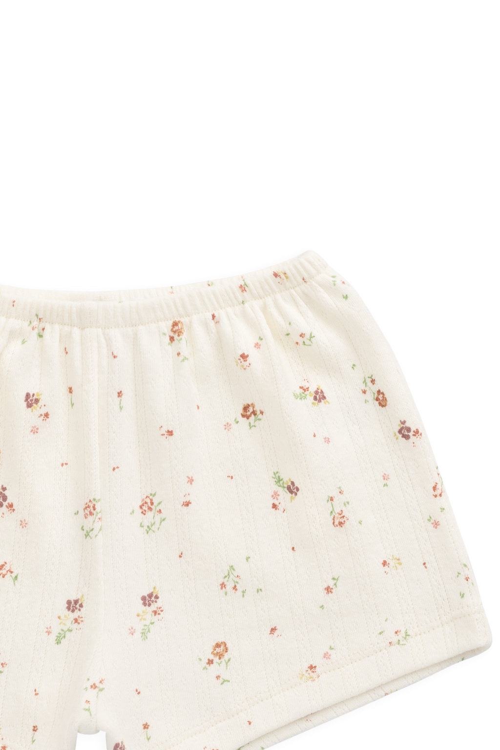 Organic Cotton Pointelle Short - Egret