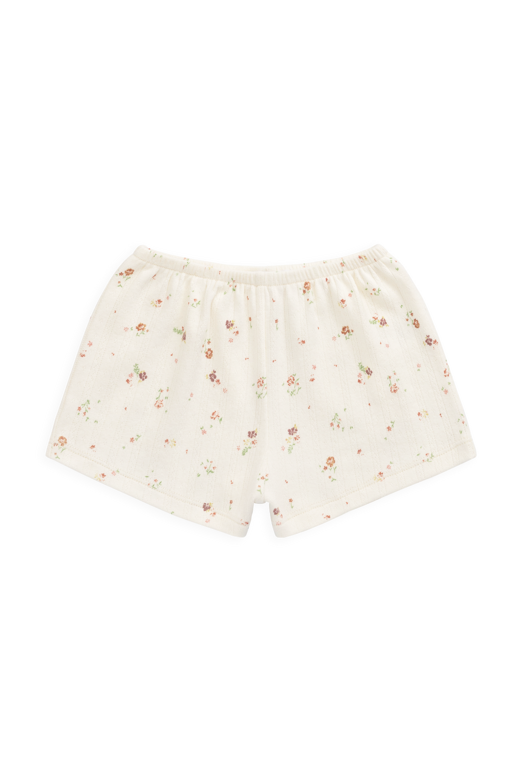 Organic Cotton Pointelle Short - Egret
