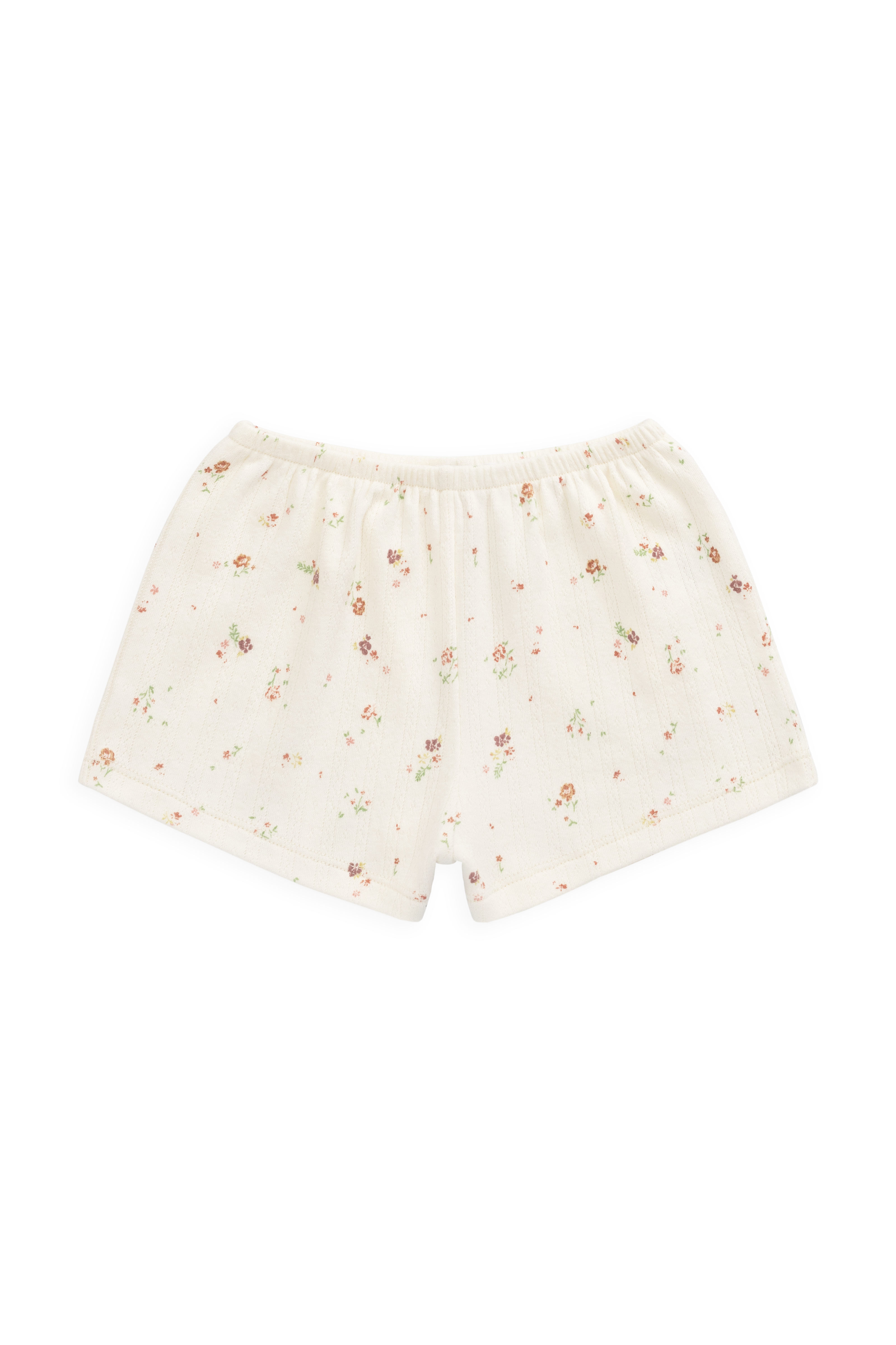 Organic Cotton Pointelle Short - Egret