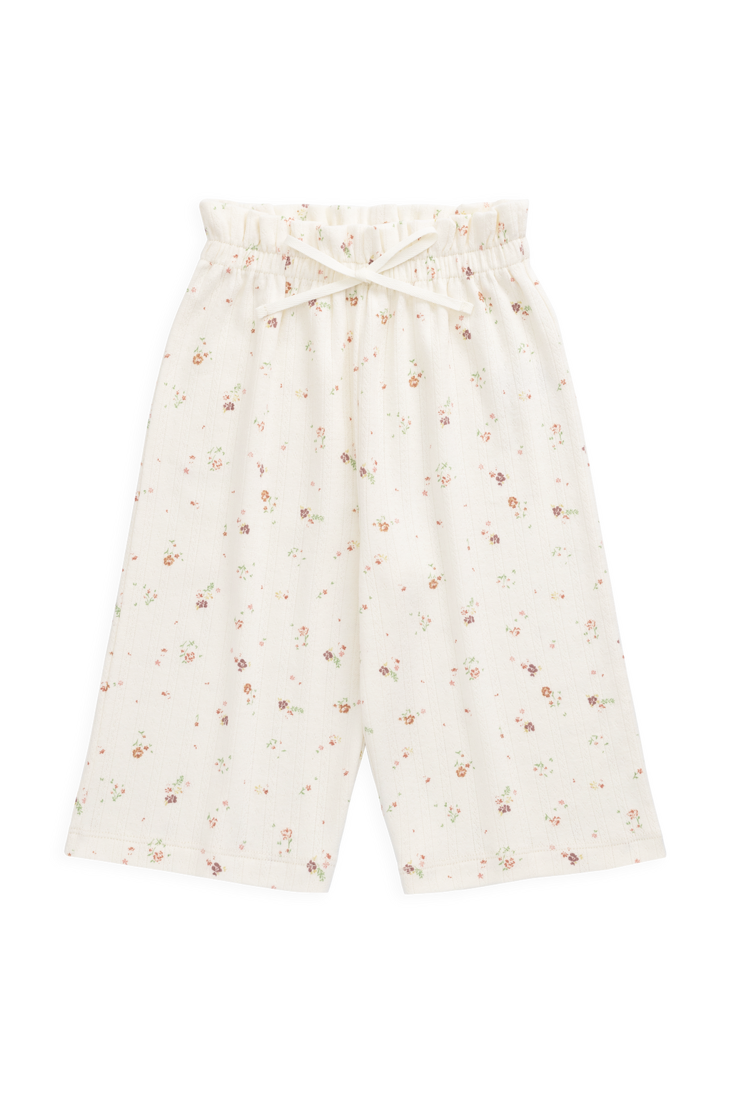 Organic Cotton Pointelle Pant - Egret