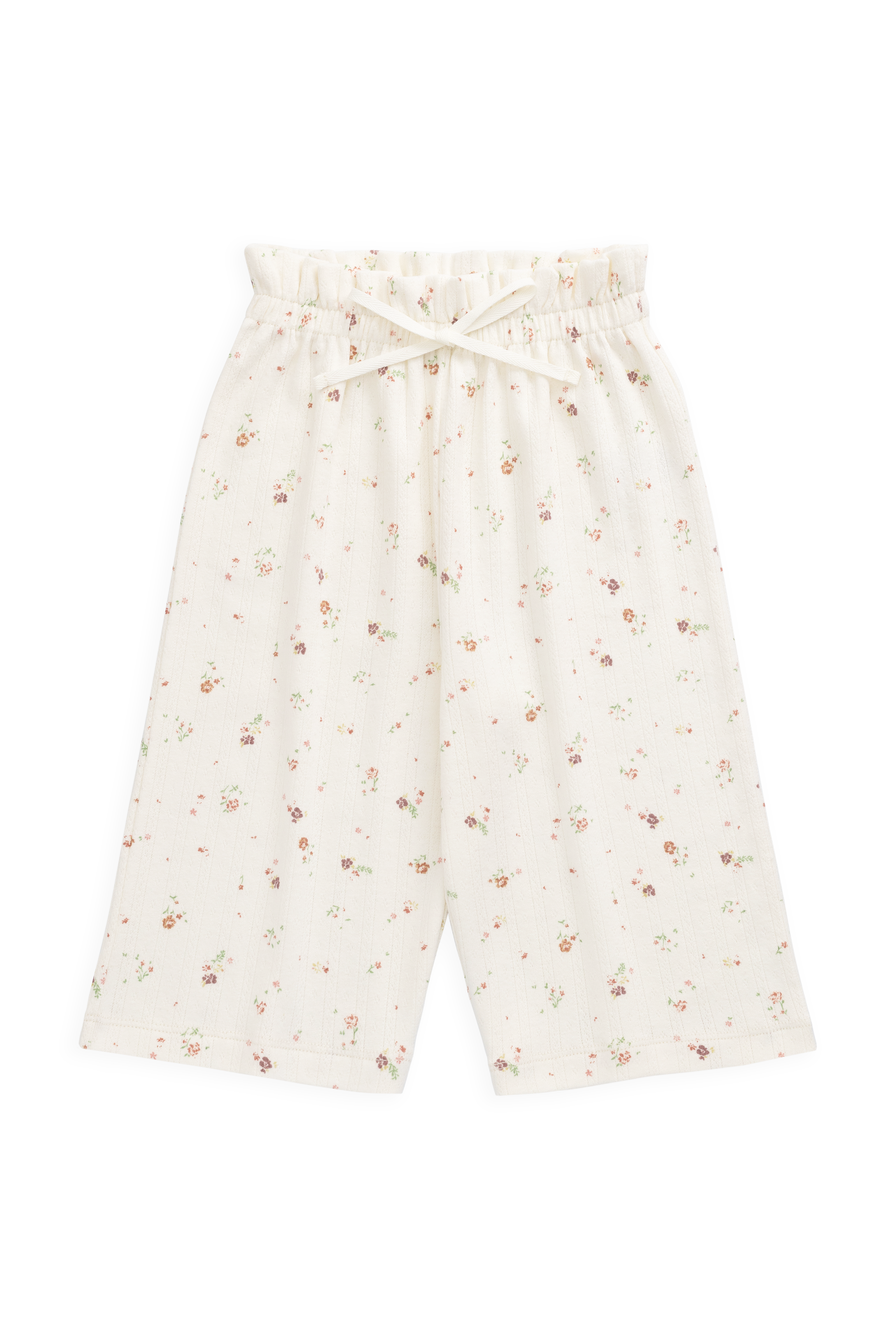 Organic Cotton Pointelle Pant - Egret