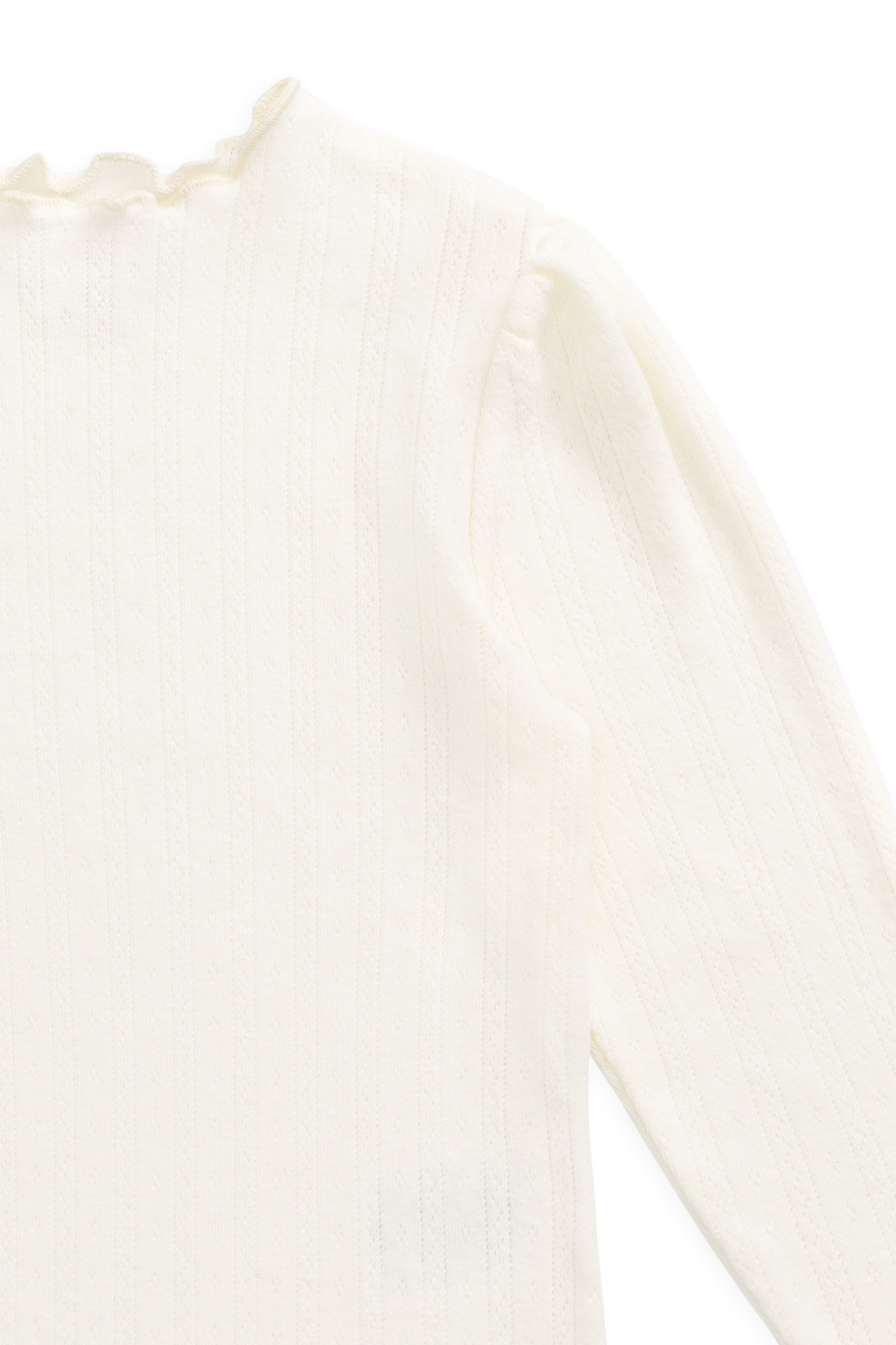 Organic Cotton Pointelle Top - Parchment
