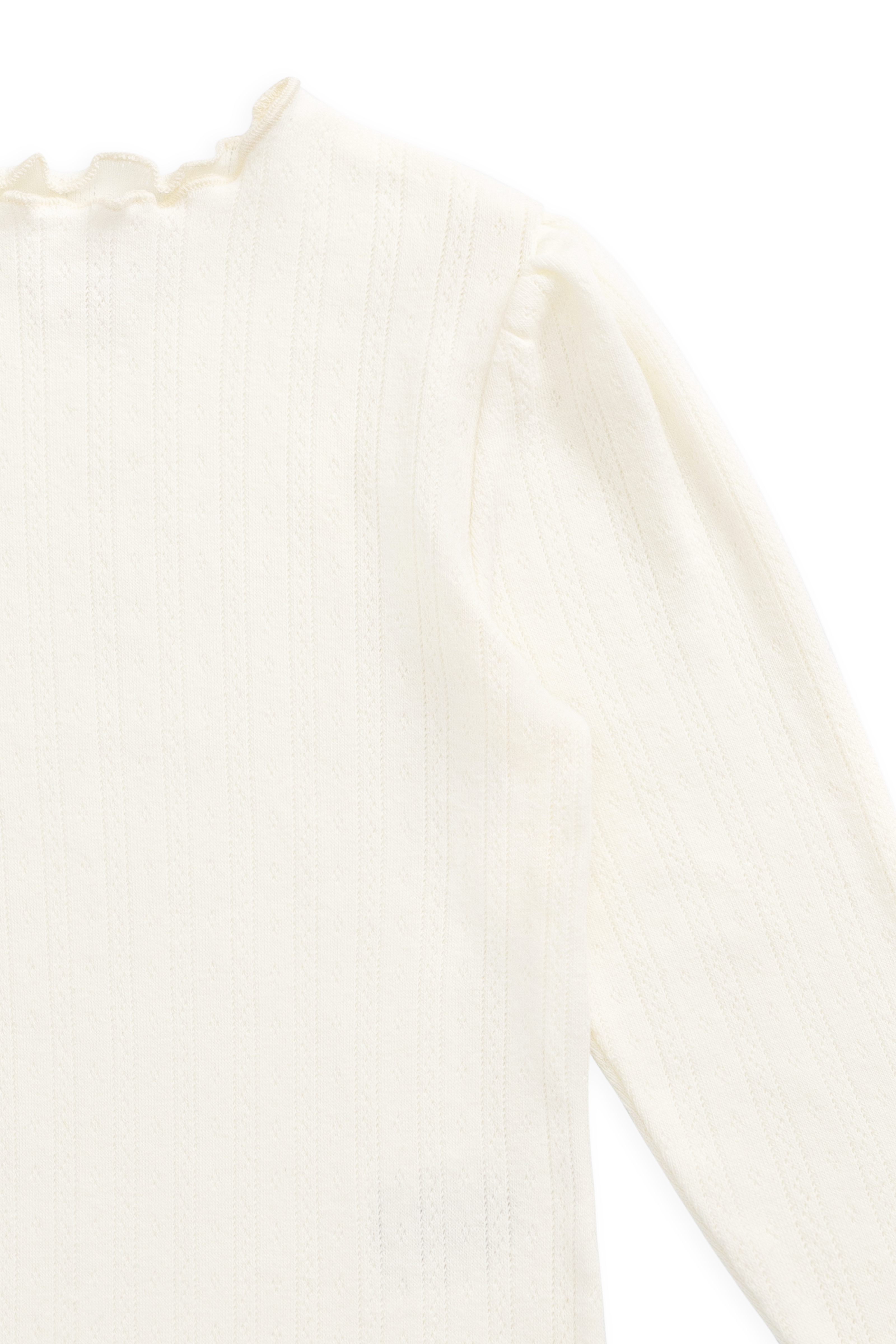 Organic Cotton Pointelle Top - Parchment
