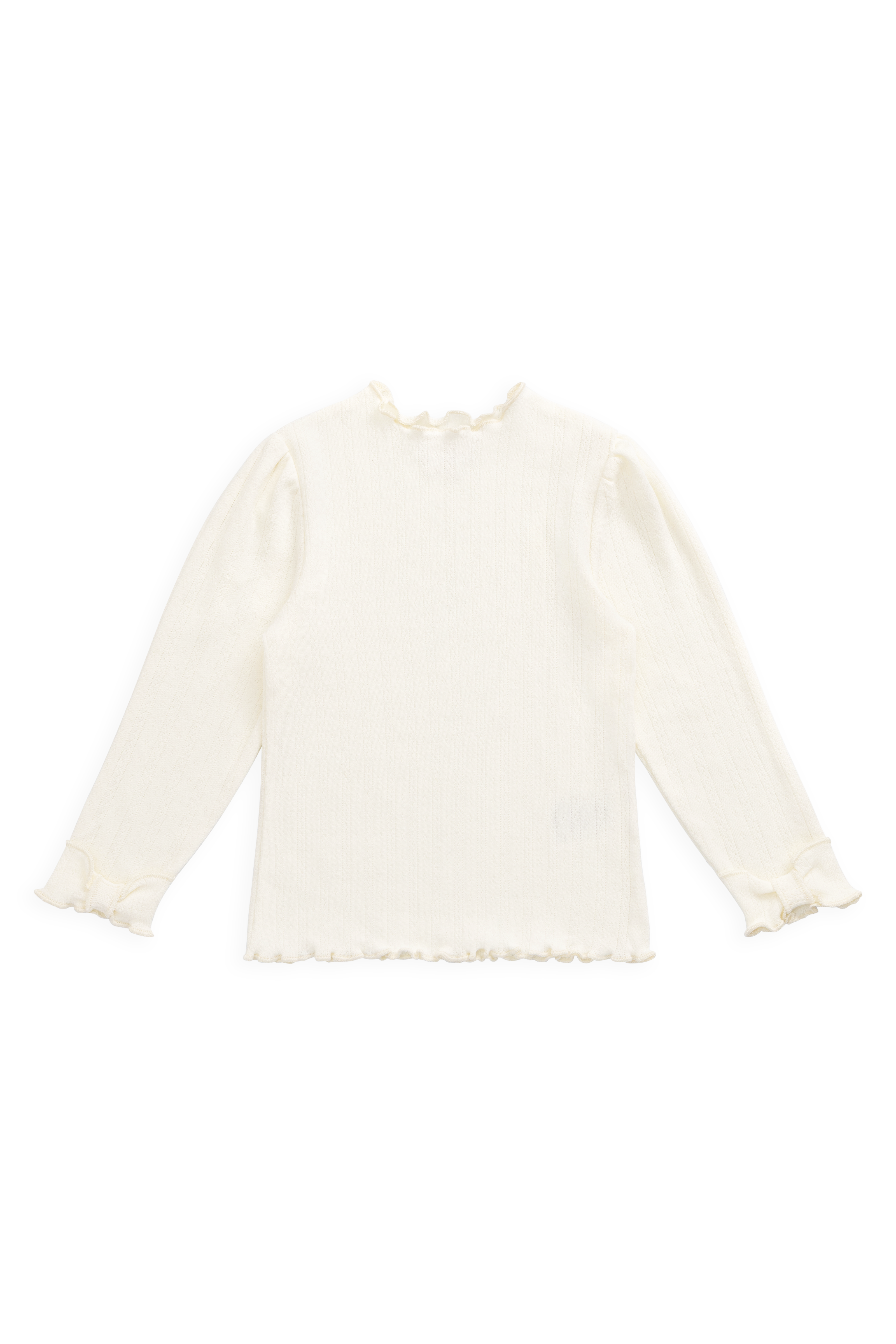 Organic Cotton Pointelle Top - Parchment