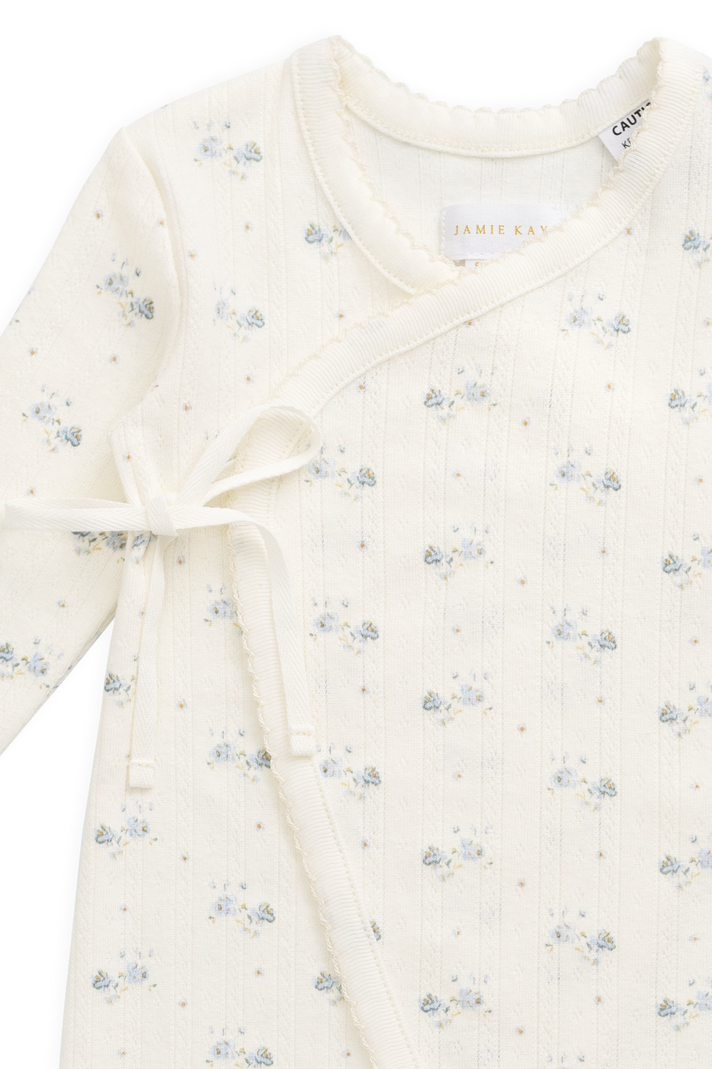 Organic Cotton Pointelle Onepiece - Blue