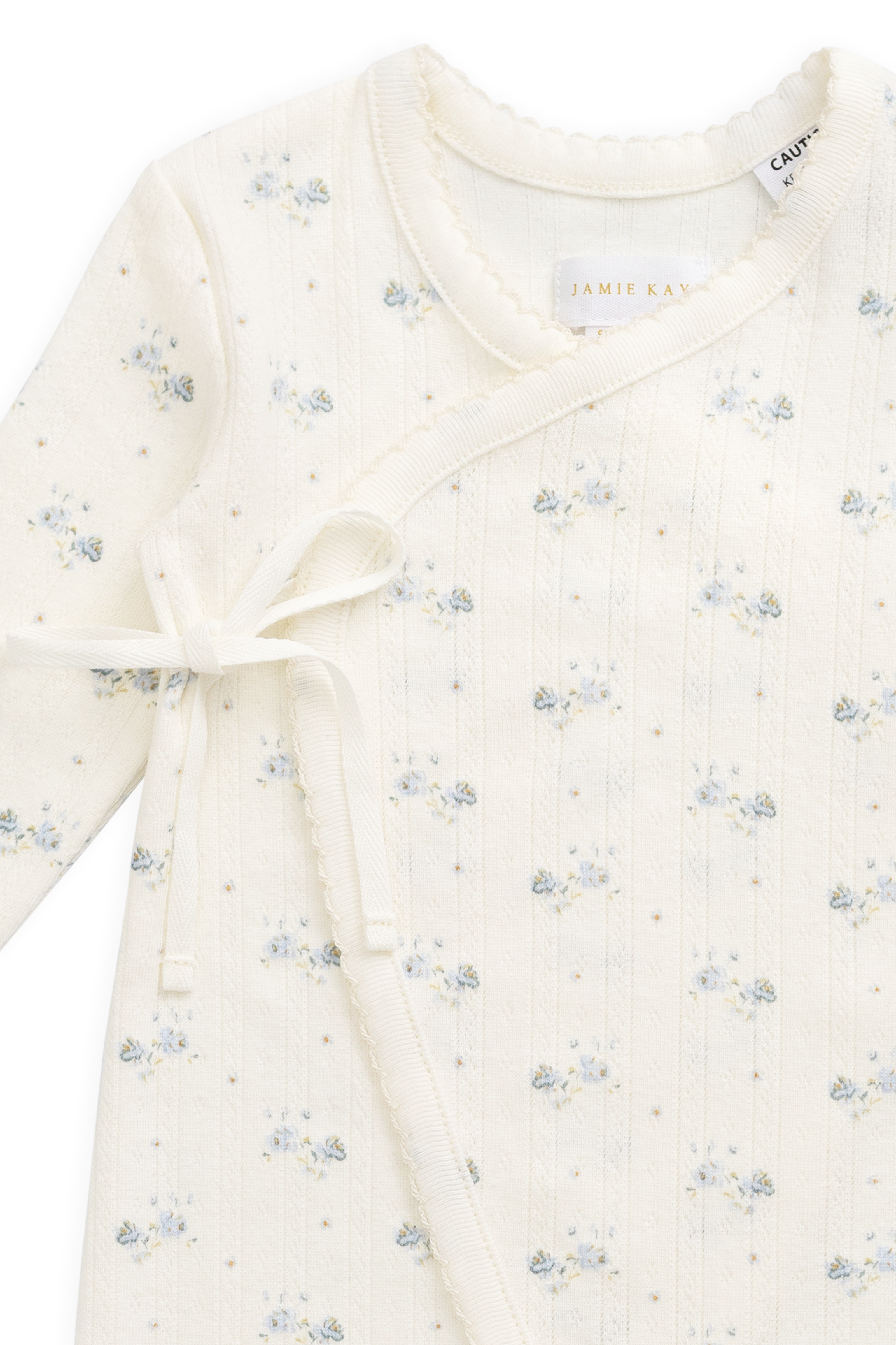 Organic Cotton Pointelle Onepiece - Blue