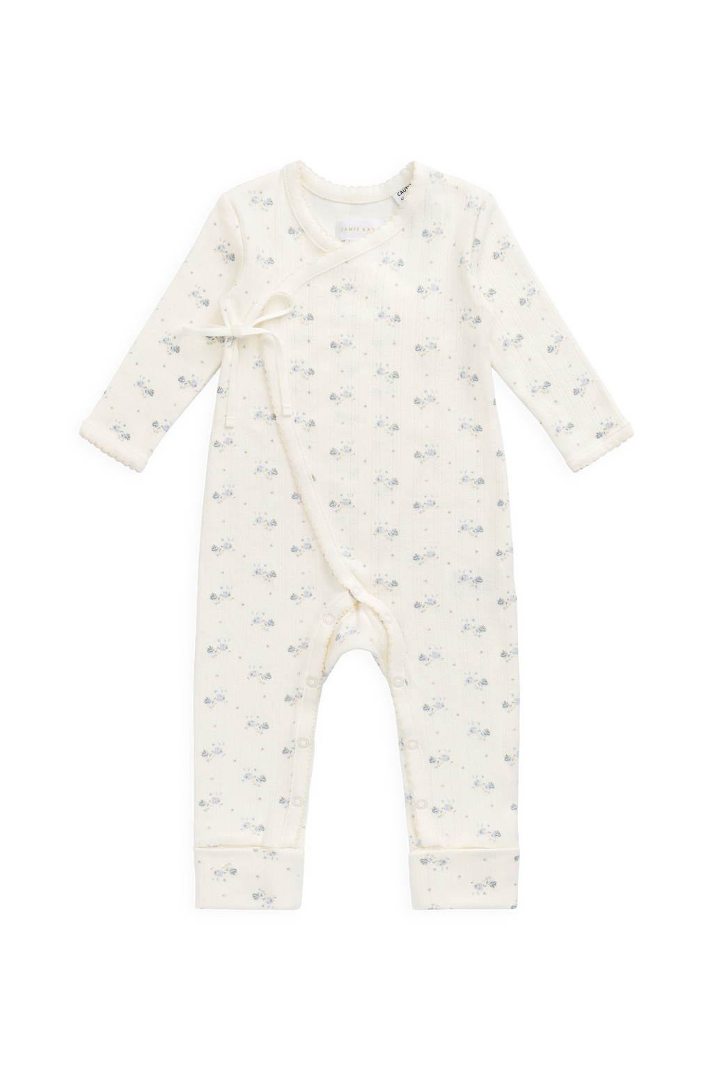 Organic Cotton Pointelle Onepiece - Blue