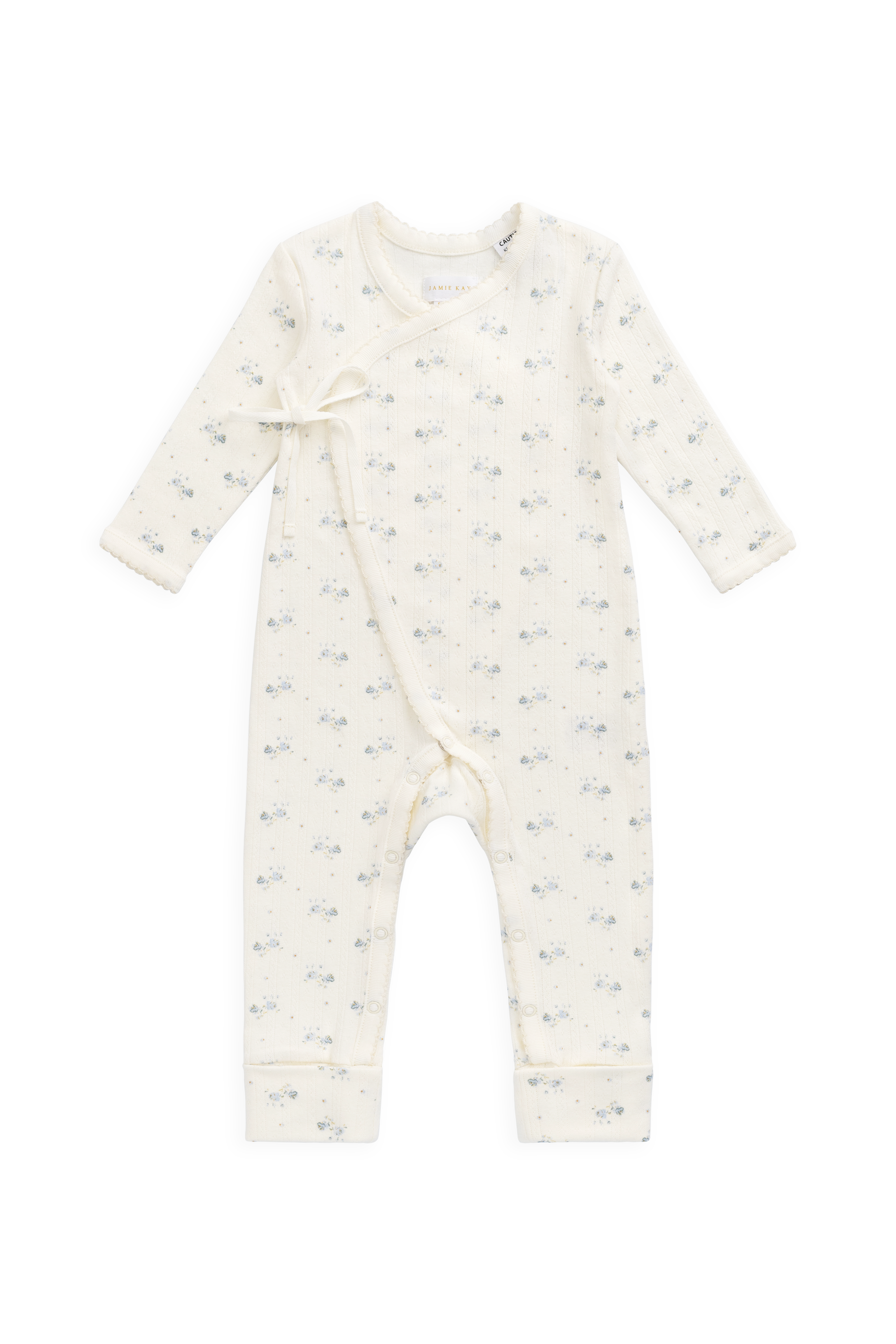 Organic Cotton Pointelle Onepiece - Blue