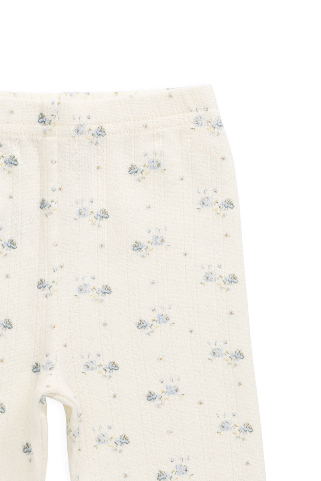 Organic Cotton Pointelle Everyday Legging - Blue