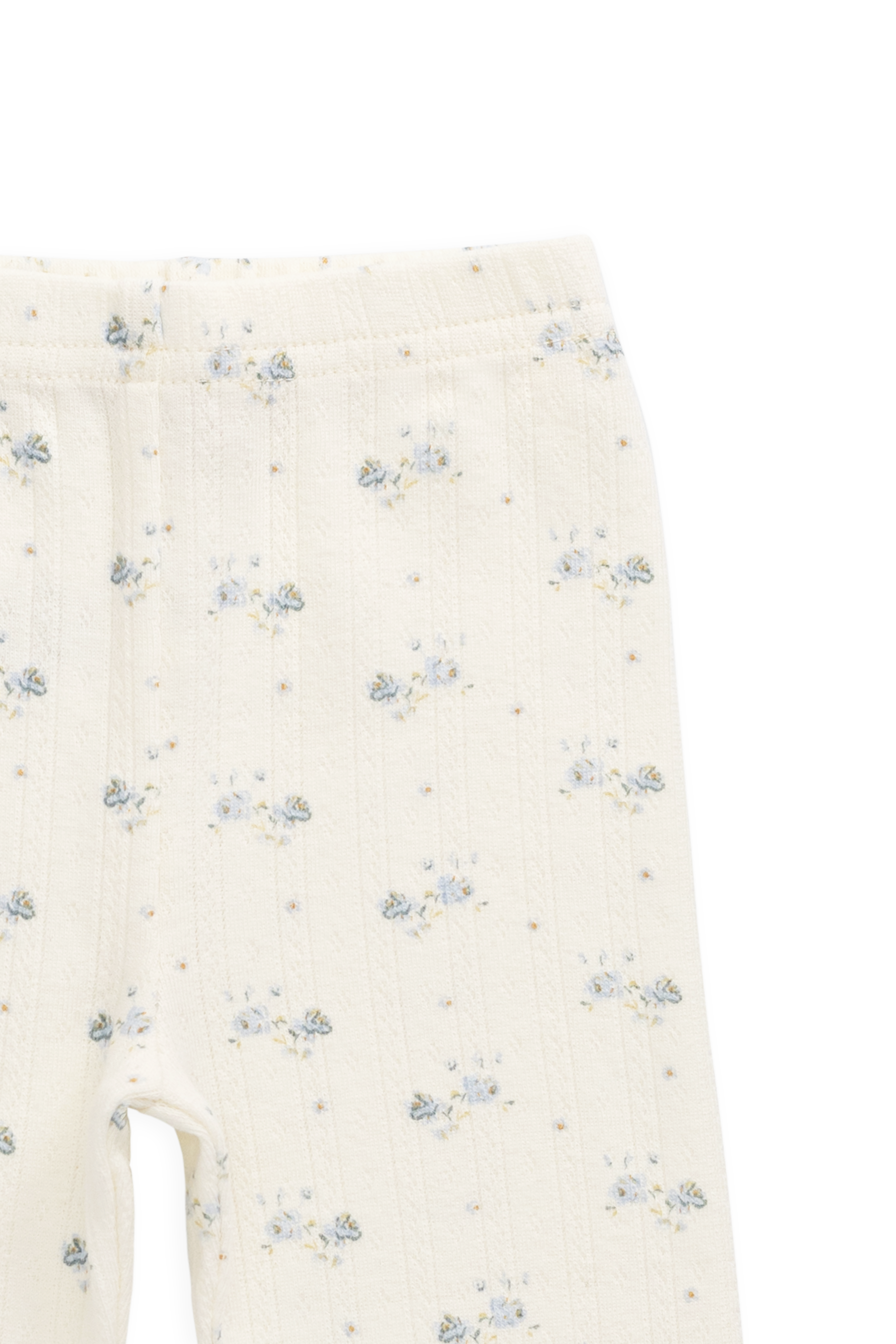 Organic Cotton Pointelle Everyday Legging - Blue