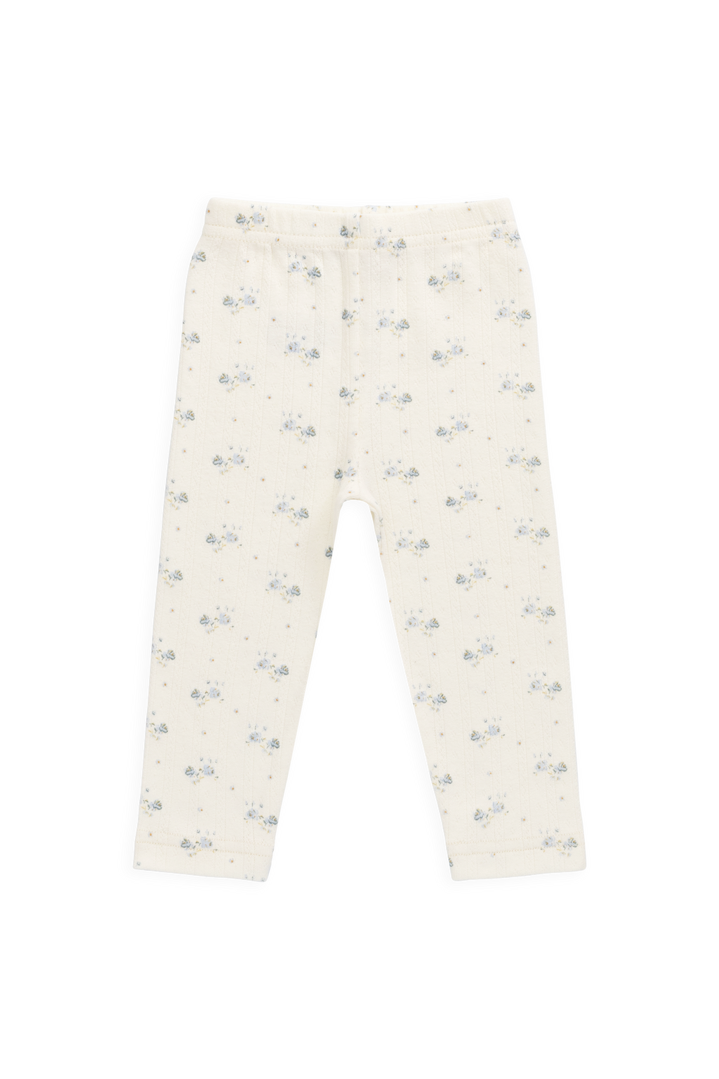 Organic Cotton Pointelle Everyday Legging - Blue