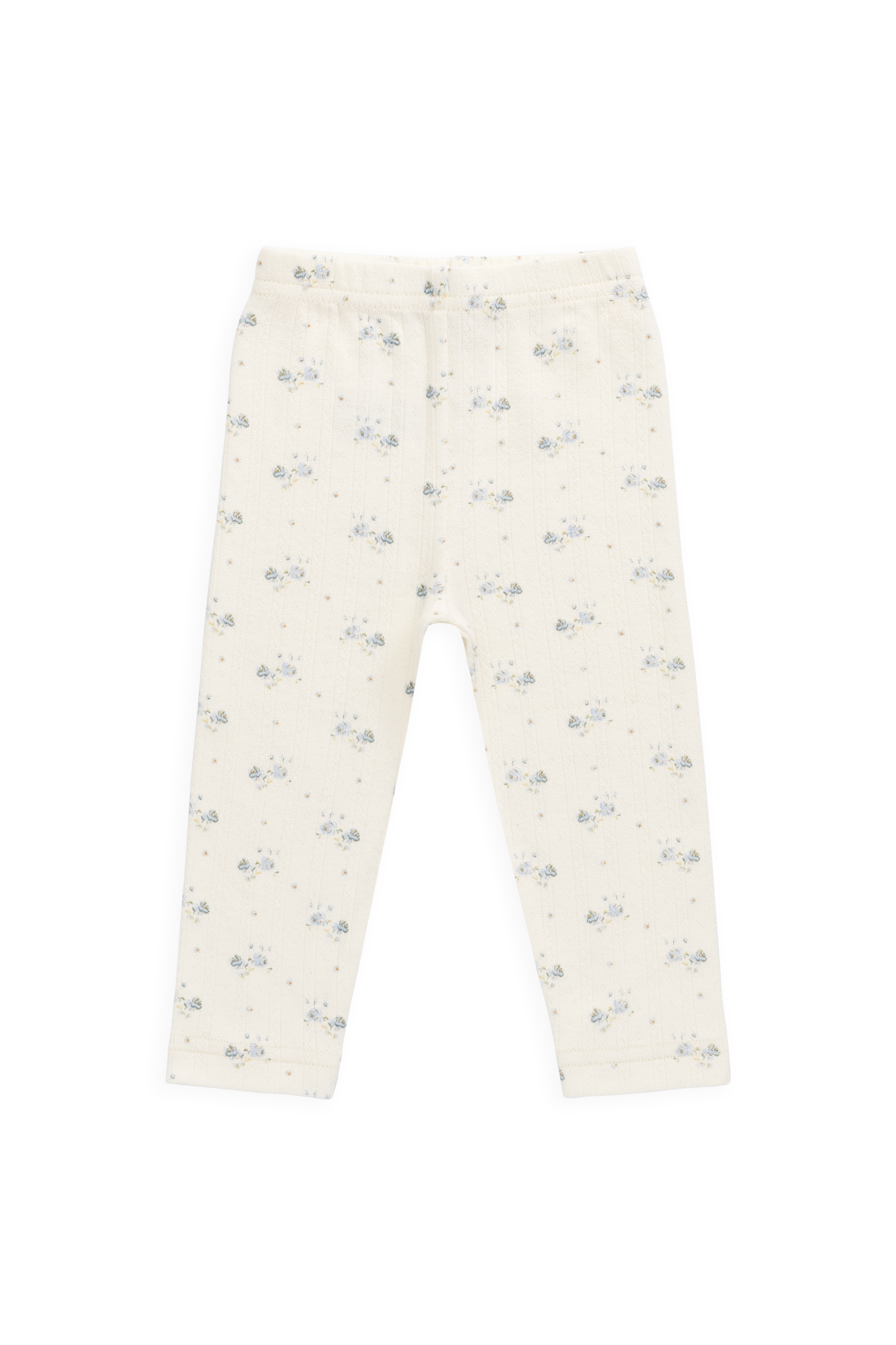Organic Cotton Pointelle Everyday Legging - Blue