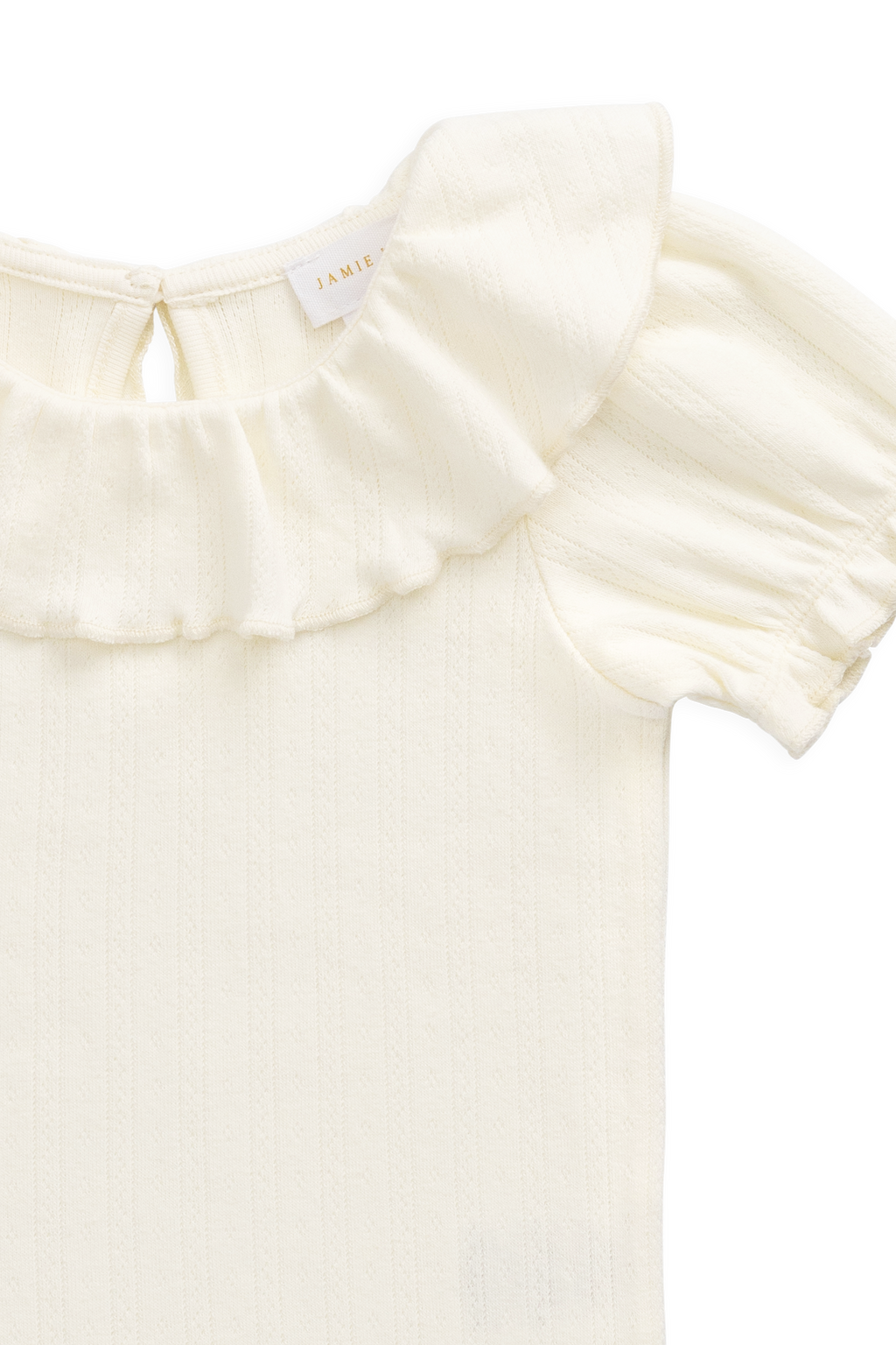 Organic Cotton Pointelle Top - Parchment