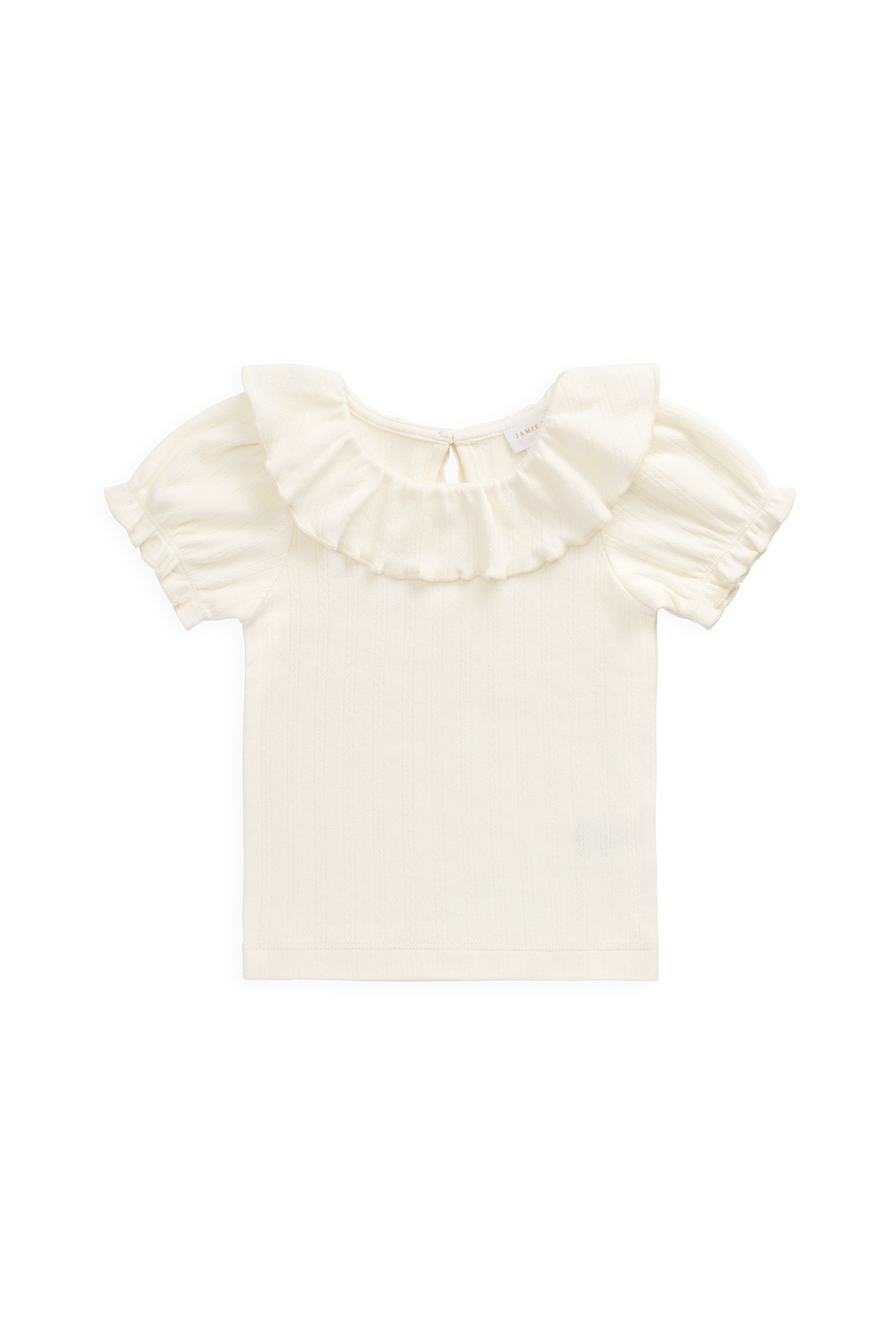 Organic Cotton Pointelle Top - Parchment