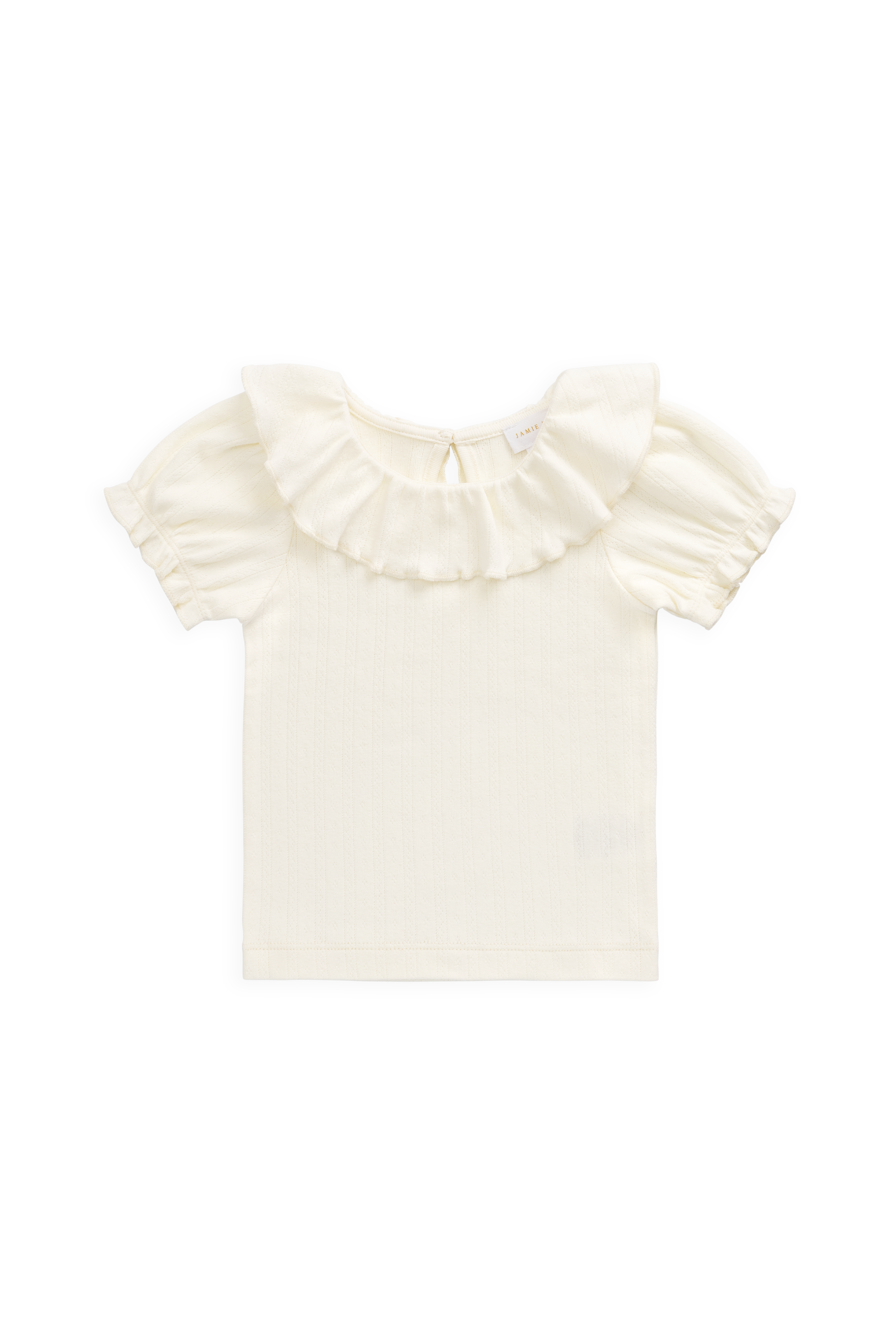 Organic Cotton Pointelle Top - Parchment
