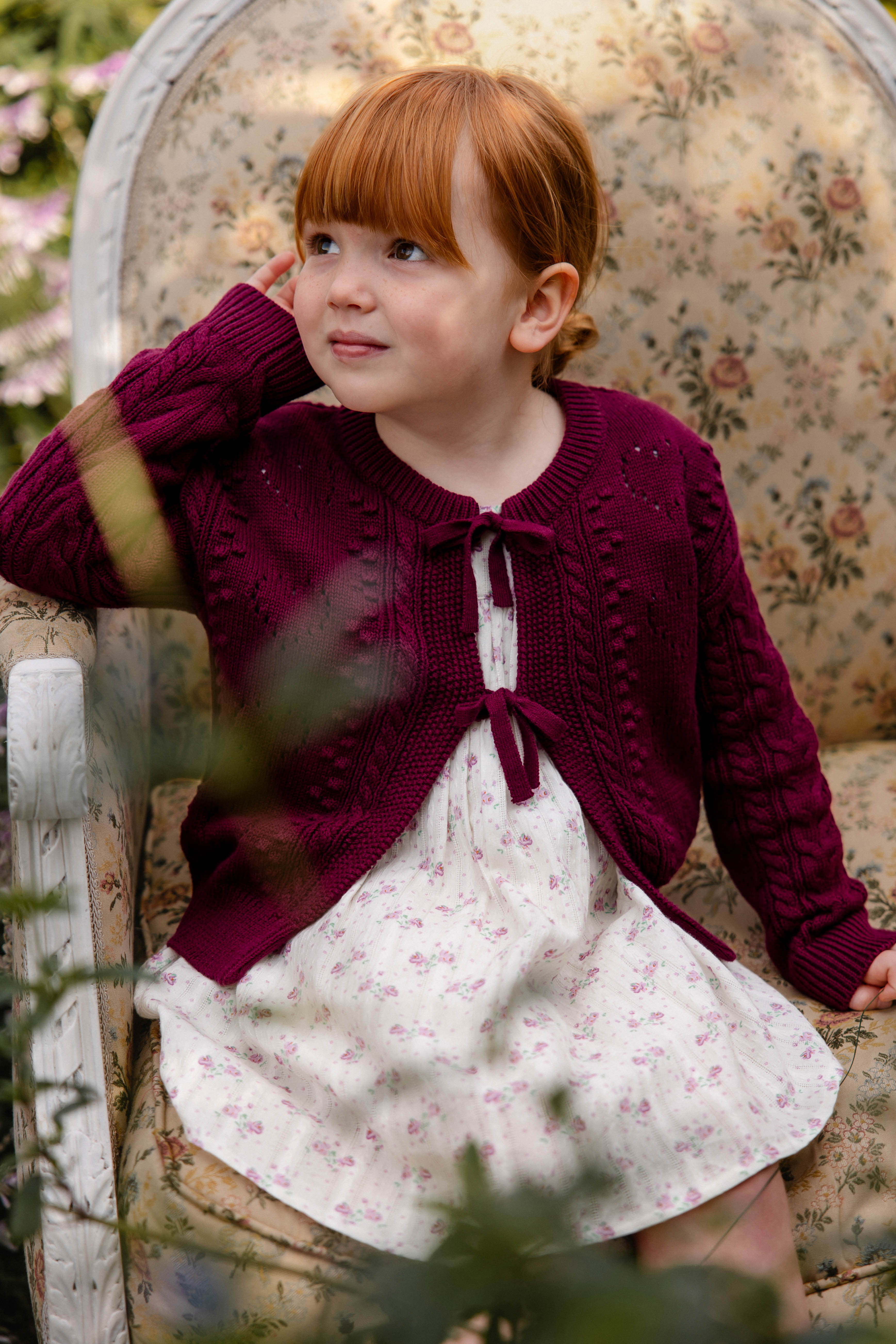 Knitted Cardigan - Mulberry Wood
