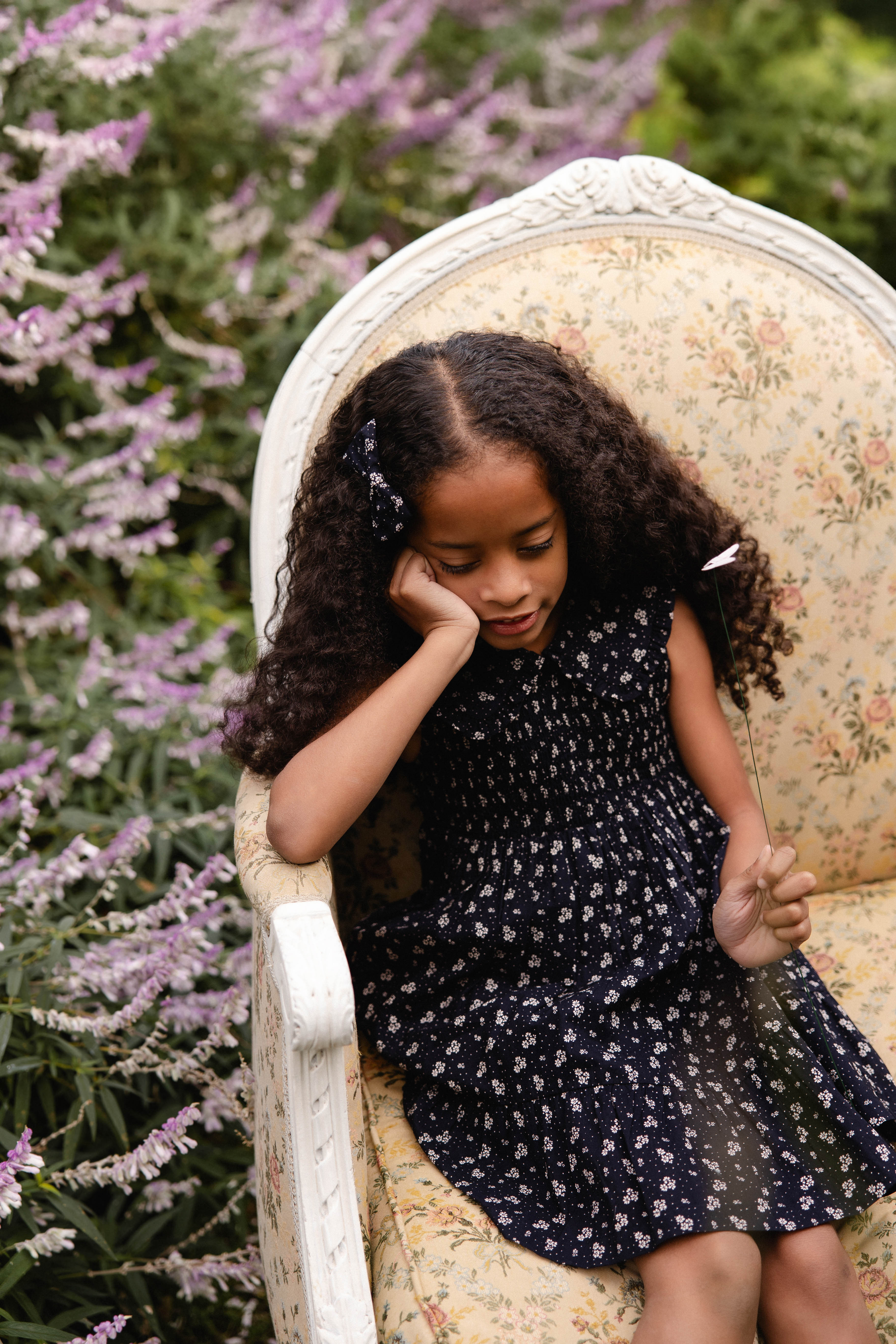 Organic Cotton Dress - Navy